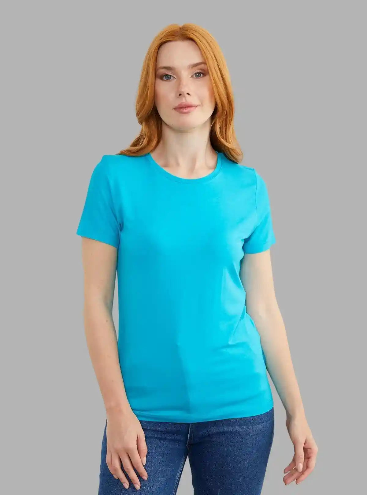 Women’s Turquoise Short Sleeve T-Shirt – Casual Cotton Tee | Boer & Fitch | Buy Online at  Boer and Fitch