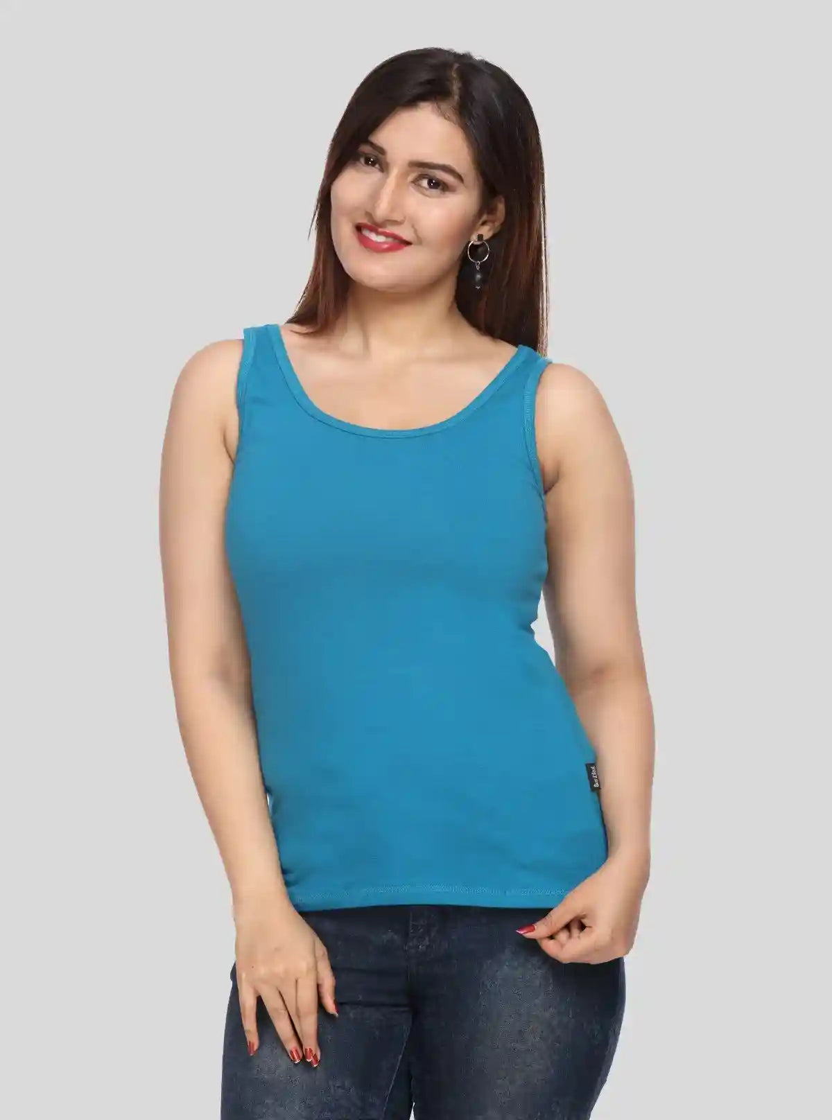 Women’s Turquoise Sleeveless Top – Stylish & Comfortable Summer Essential by Boer and Fitch | Buy Online at  Boer and Fitch