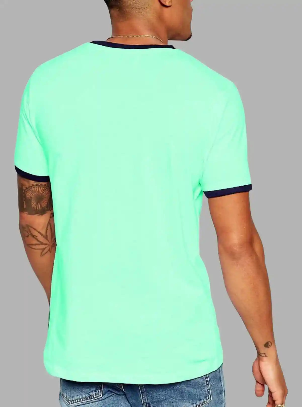 Neon Green Round Neck T-Shirt for Men – Boer and Fitch | Buy Online at  Boer and Fitch
