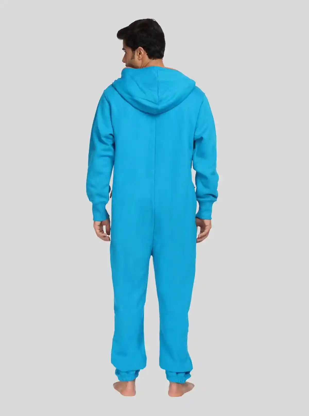 Men’s Blue Hooded Jumpsuit – Effortless Style with All-Day Comfort | Buy Online at  Boer and Fitch
