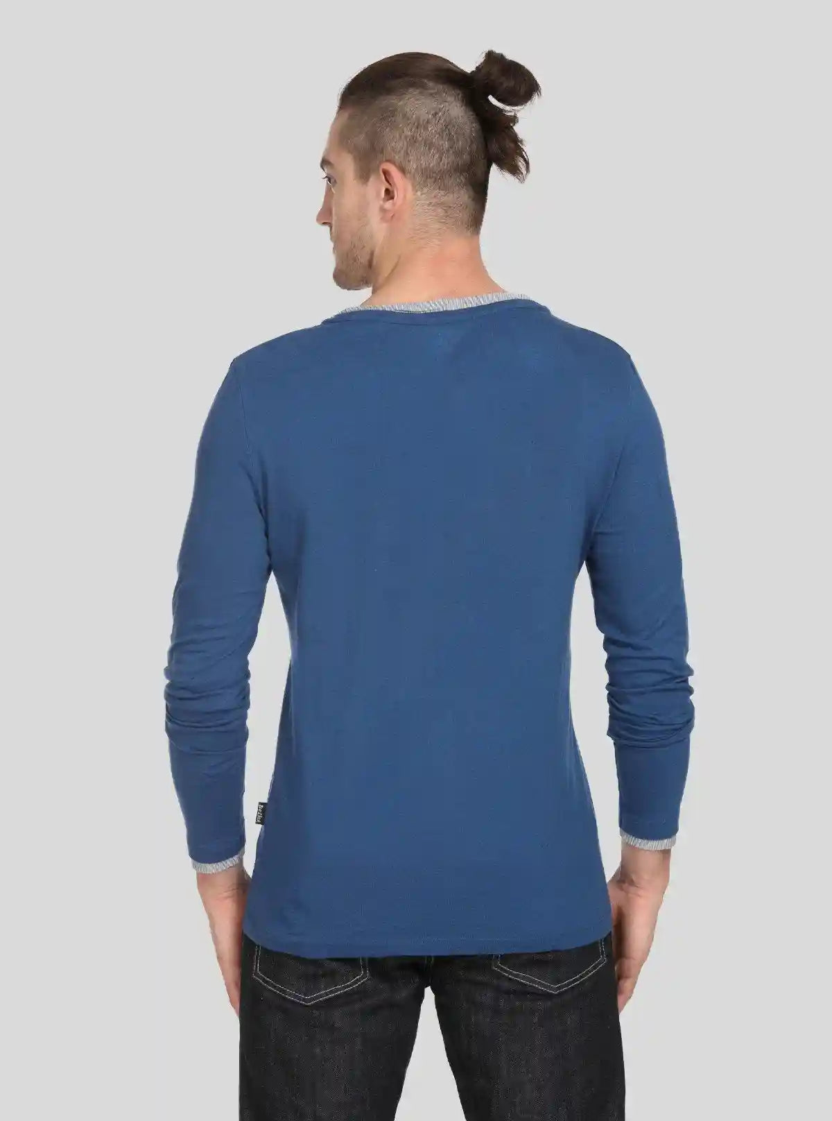 Men’s Royal Blue Solid Henley T-Shirt – Bold Color, Timeless Comfort | Buy Online at  Boer and Fitch