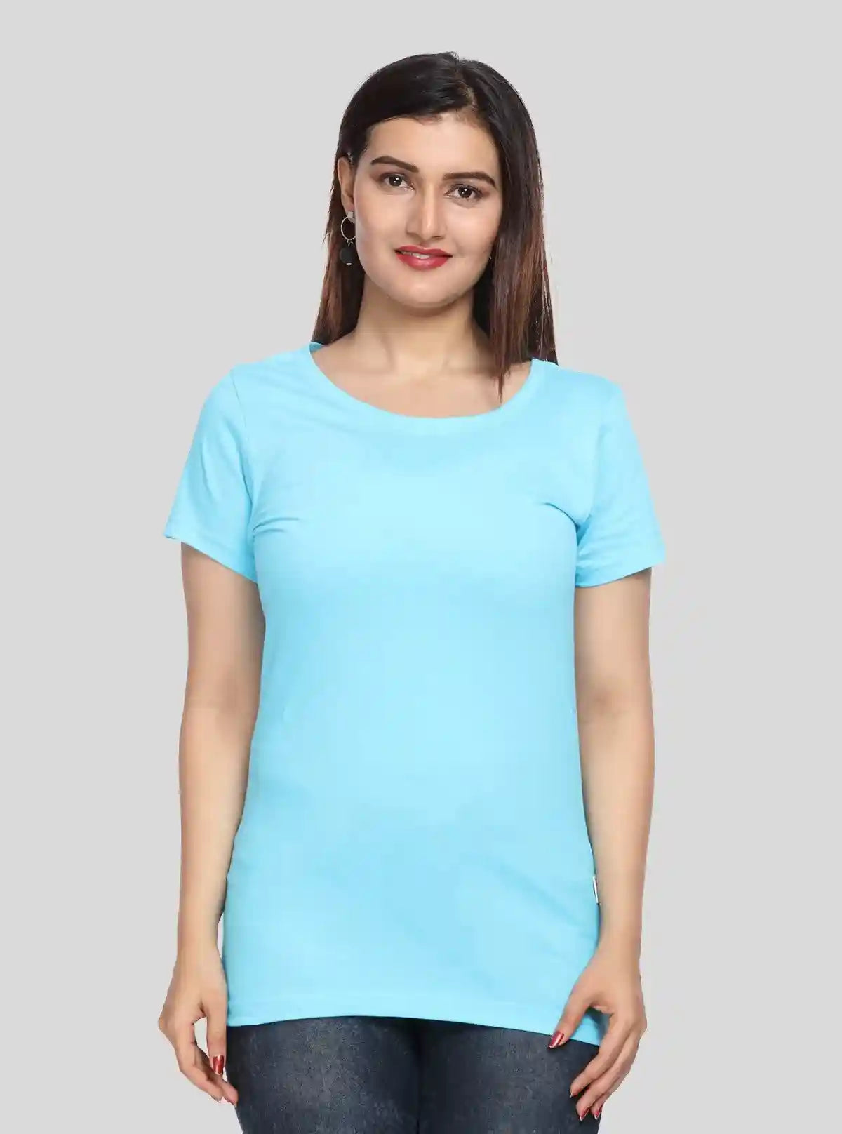 Women's Blizzard Blue Crew Neck Cotton Jersey Short Sleeve T-Shirt by Boer and Fitch | Buy Online at  Boer and Fitch