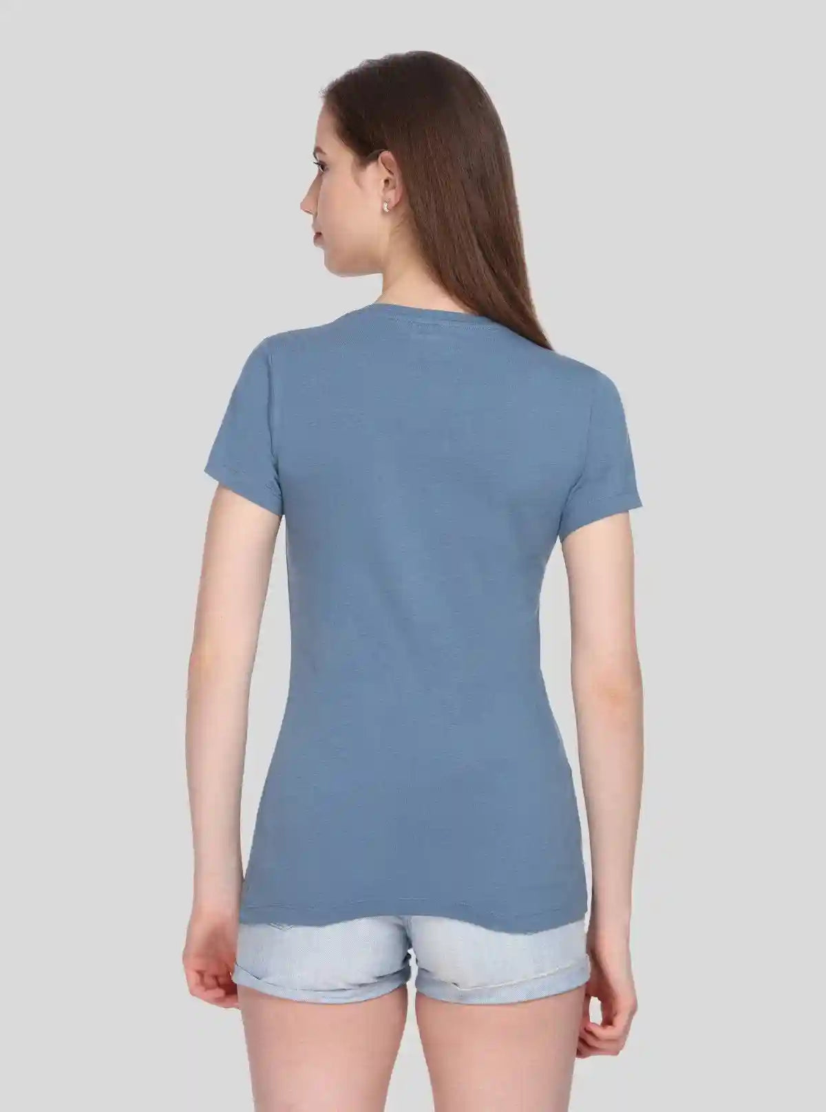 Women’s Dusted Blue Crew Neck T-Shirt – Casual & Comfortable | Boer & Fitch | Buy Online at  Boer and Fitch