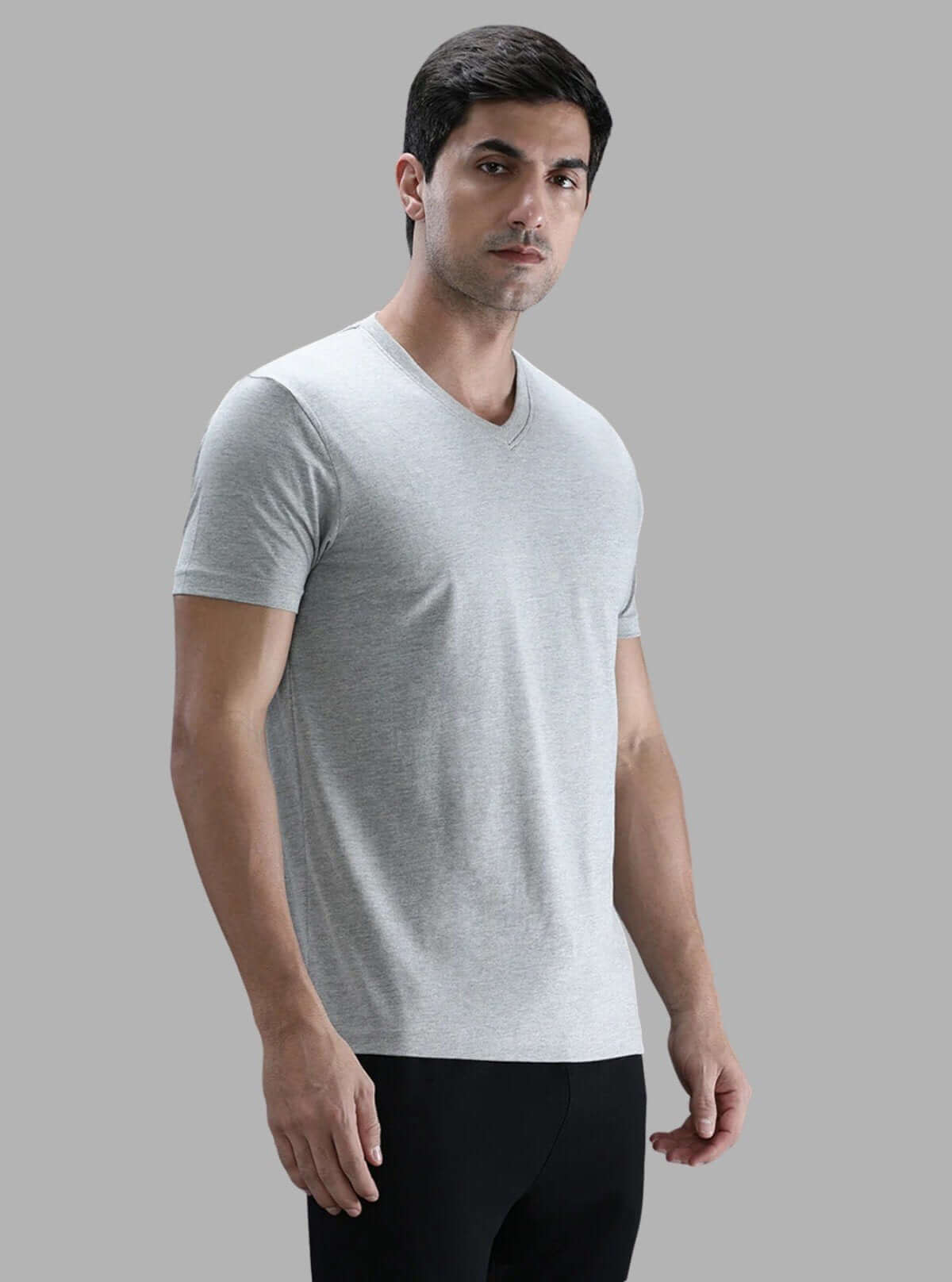 Boer and Fitch Men’s Grey Melange Crew Neck T-Shirt with Be Wild Back Print - Boer and Fitch
