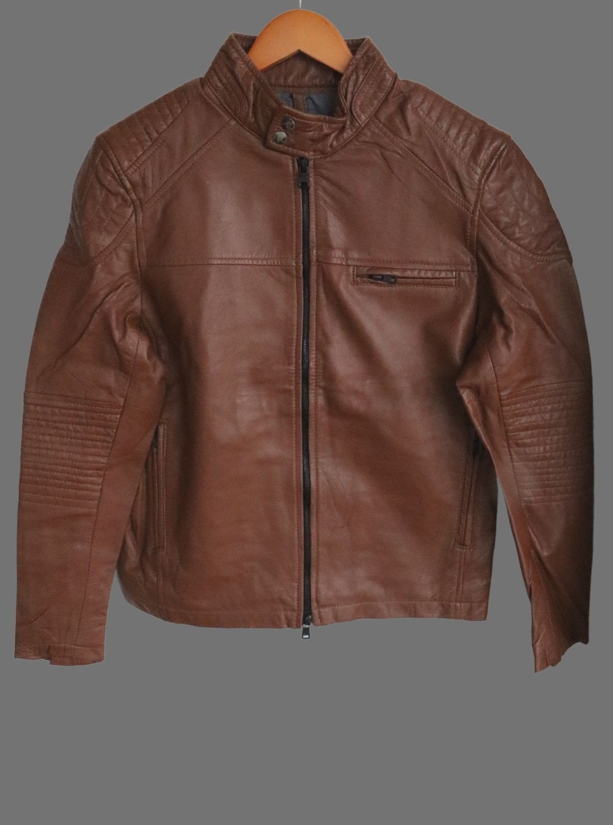 Brown Leather Jacket for Men – Classic Biker Style by Boer and Fitch - Boer and Fitch