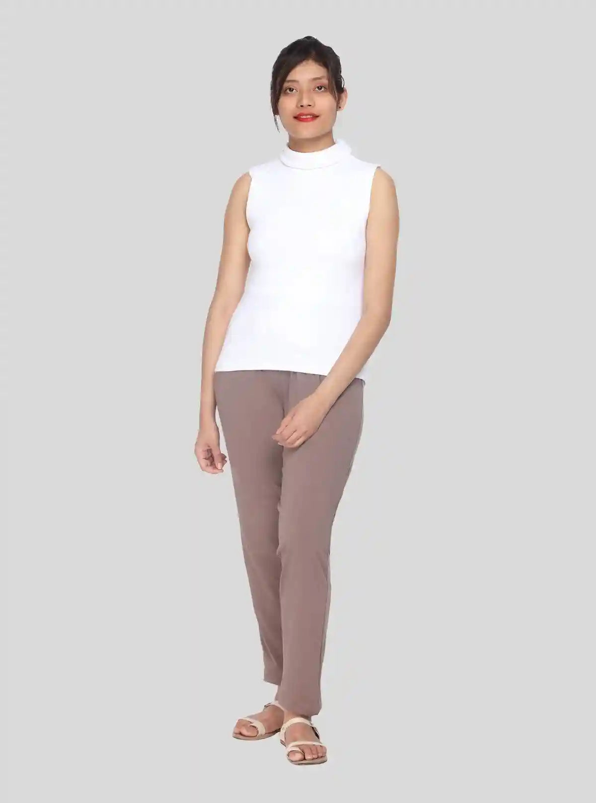 Women’s Brown Cotton Stretch Trousers – Sleek Fit & Everyday Comfort | Buy Online at  Boer and Fitch