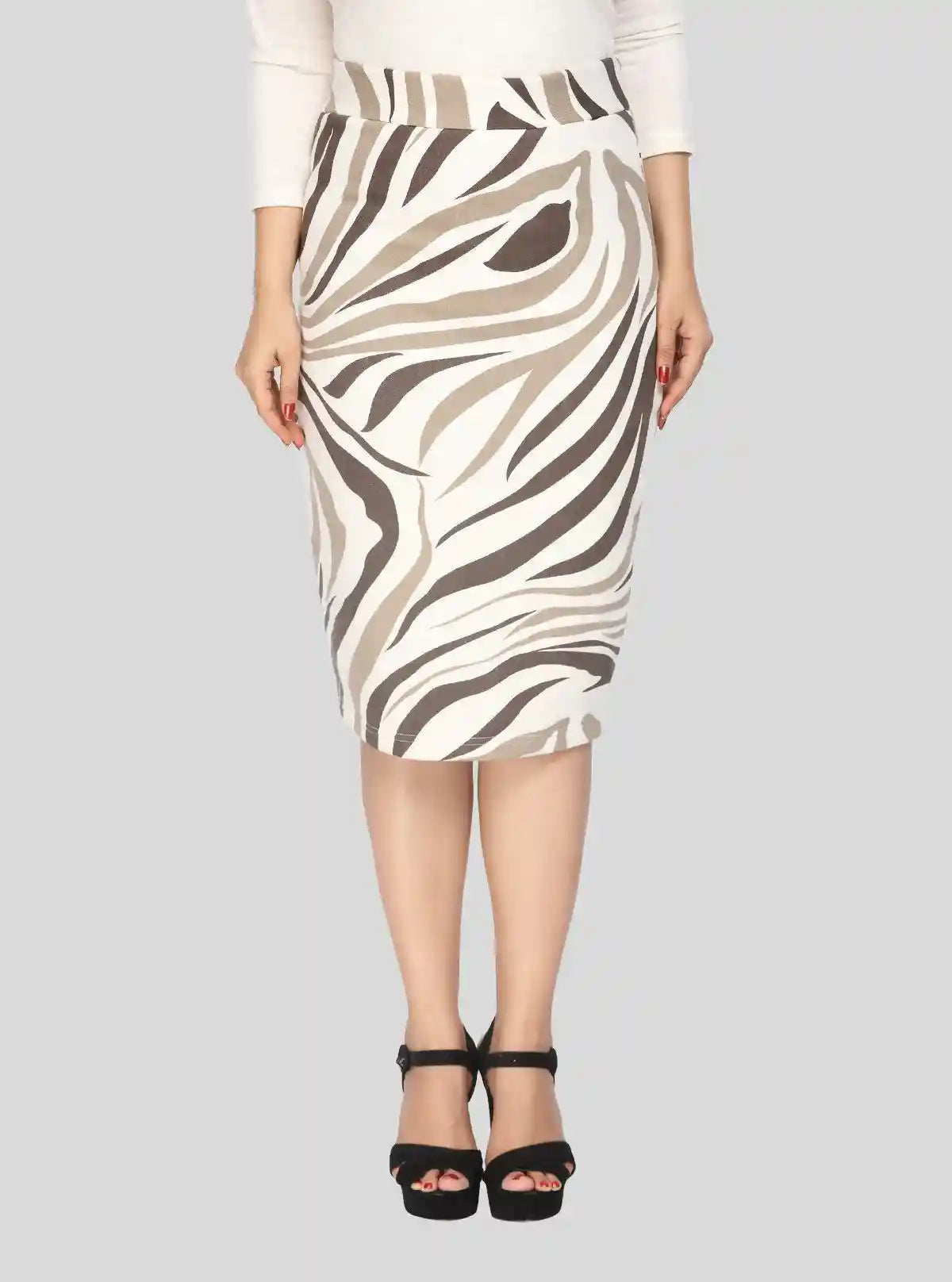 Women's Zebra Print Cotton Skirt – Bold Monochrome Fashion Statement | Buy Online at  Boer and Fitch
