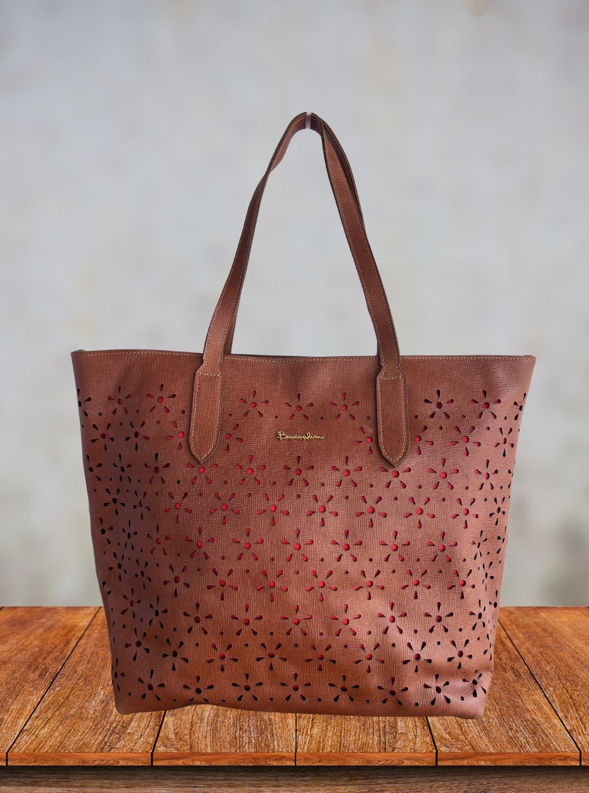 Brown Textured Leather Shopper Bag – Chic & Spacious Handbag for Women - Boer and Fitch