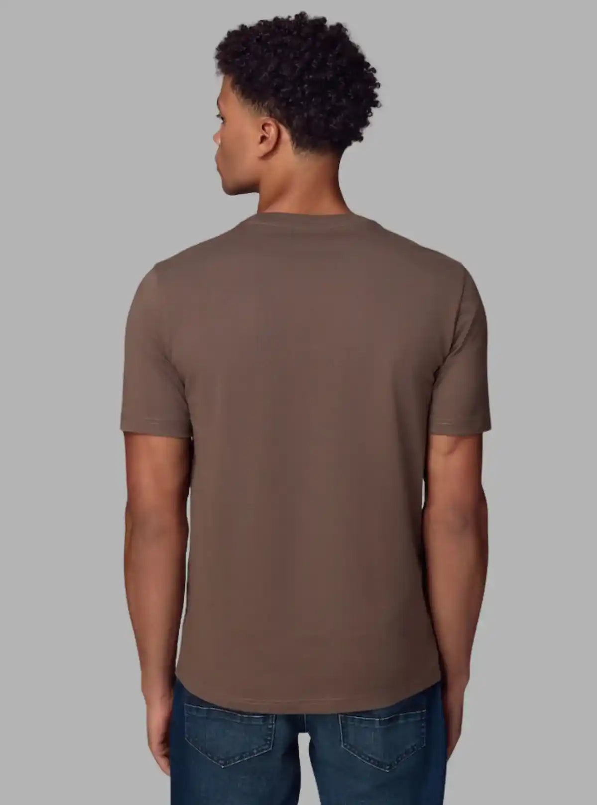 Men’s Brown Basic Crew Neck T-Shirt – Timeless Everyday Comfort