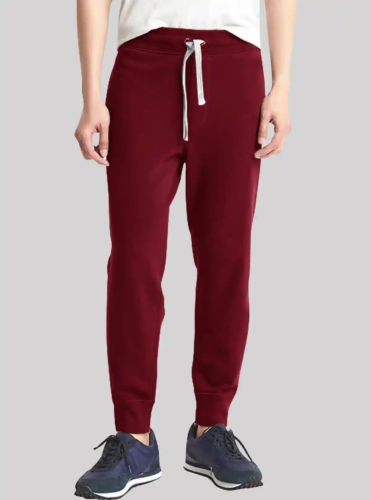 Men’s Burgundy Cuffed Joggers – Bold Style with Everyday Comfort | Buy Online at  Boer and Fitch