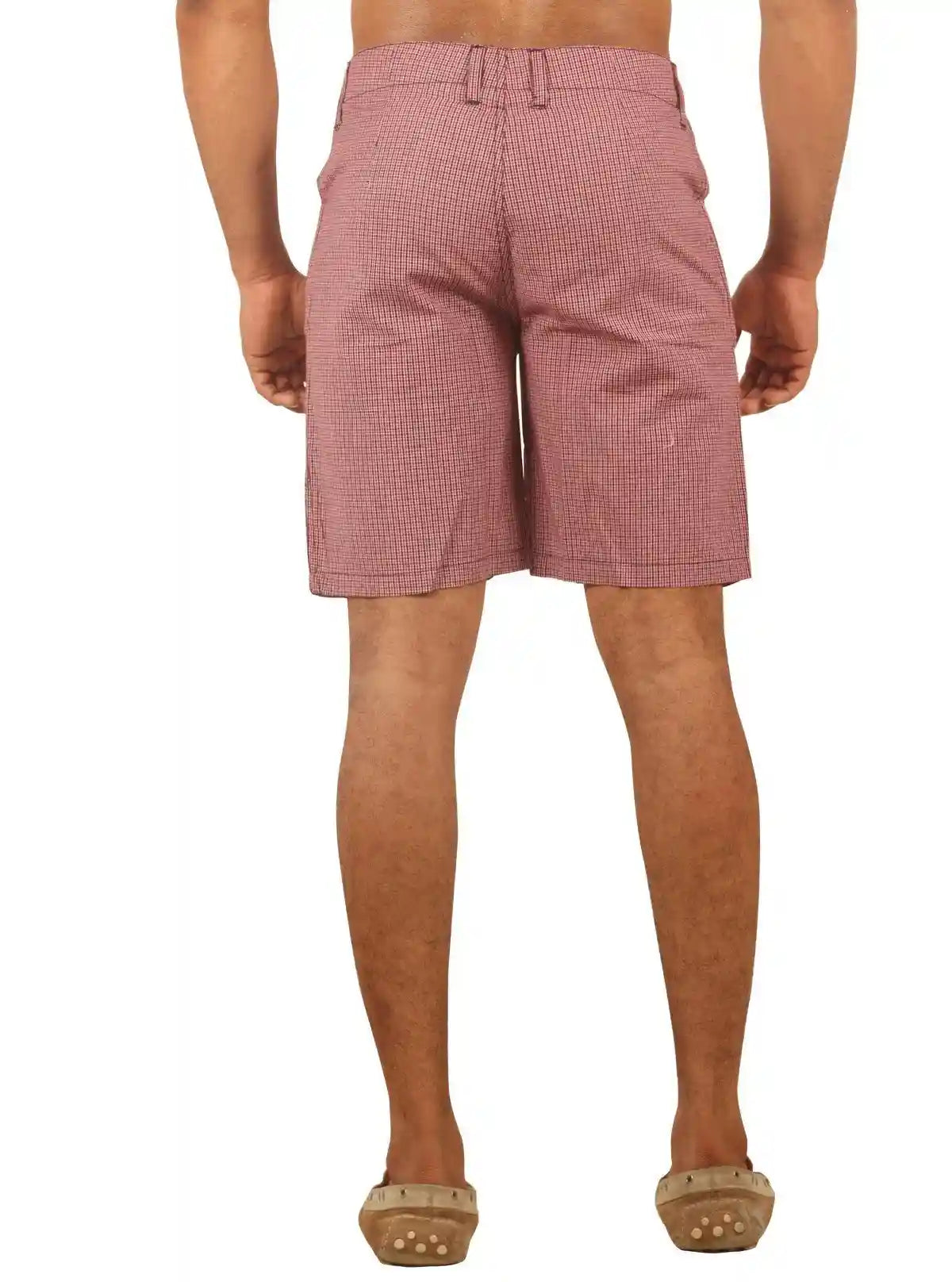Men’s Burgundy Micro Check Cotton Shorts – Casual Style by Boer and Fitch | Buy Online at  Boer and Fitch