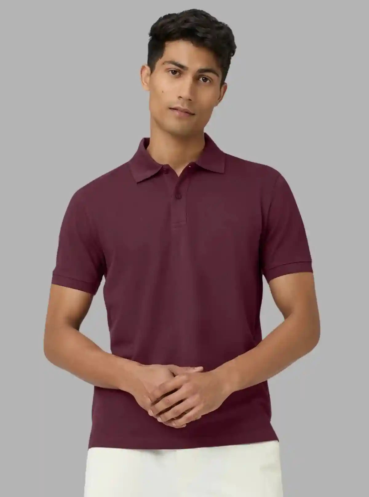 Men’s Burgundy Polo T-Shirt with Collar & Cuff | 100% Cotton Piqué Knit | Boer & Fitch | Buy Online at  Boer and Fitch