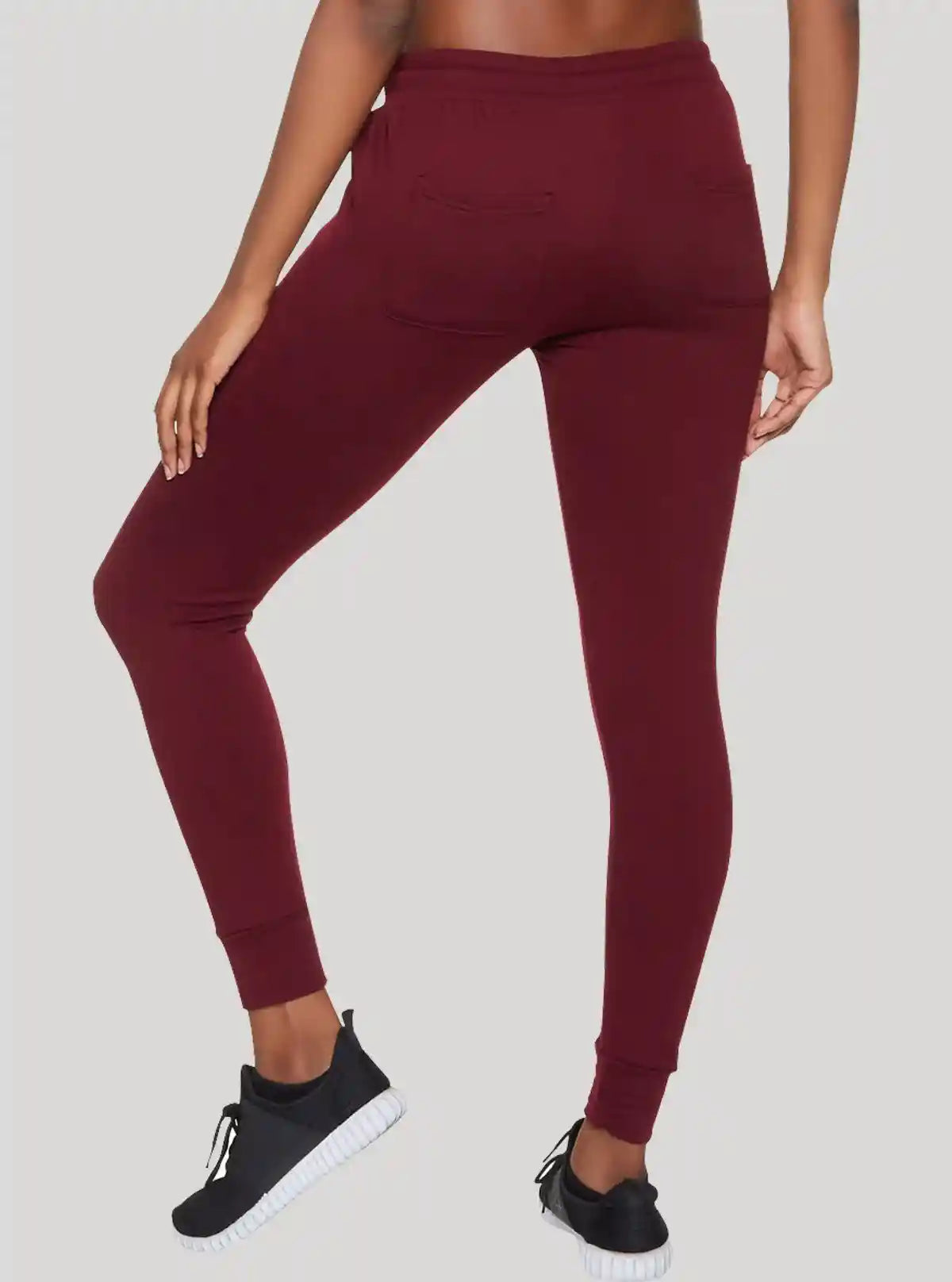 Women’s Burgundy Cotton Fleece Jogger Pants – Warm, Stylish & Comfy Fit | Buy Online at  Boer and Fitch