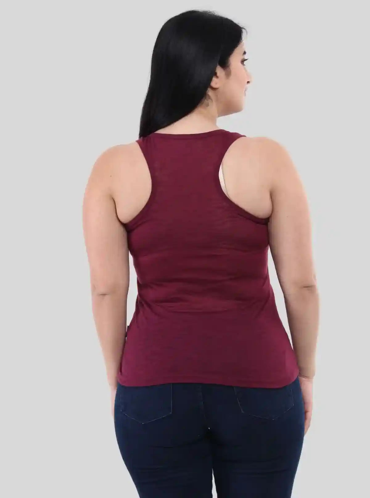 Women’s Solid Burgundy Sleeveless Top – Boer and Fitch | Buy Online at  Boer and Fitch