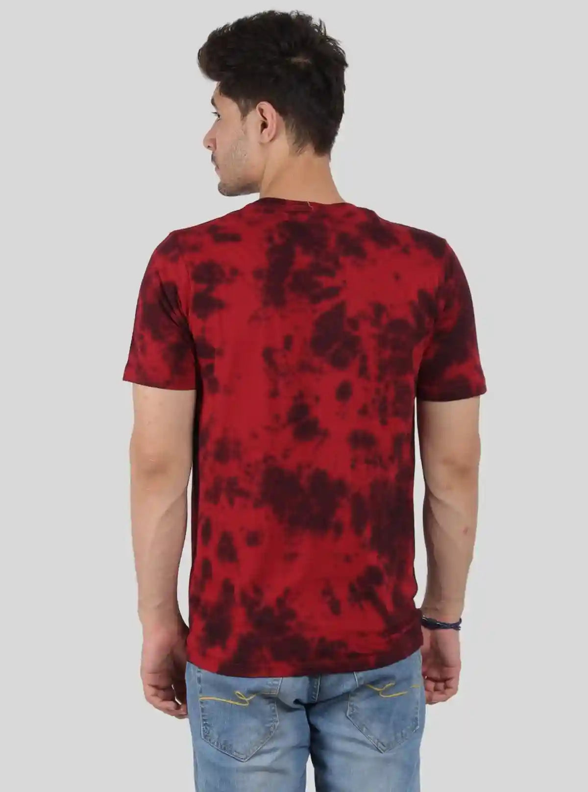 Men’s Red Tie and Dye T-Shirt – Vibrant Street Style Cotton Tee | Buy Online at  Boer and Fitch