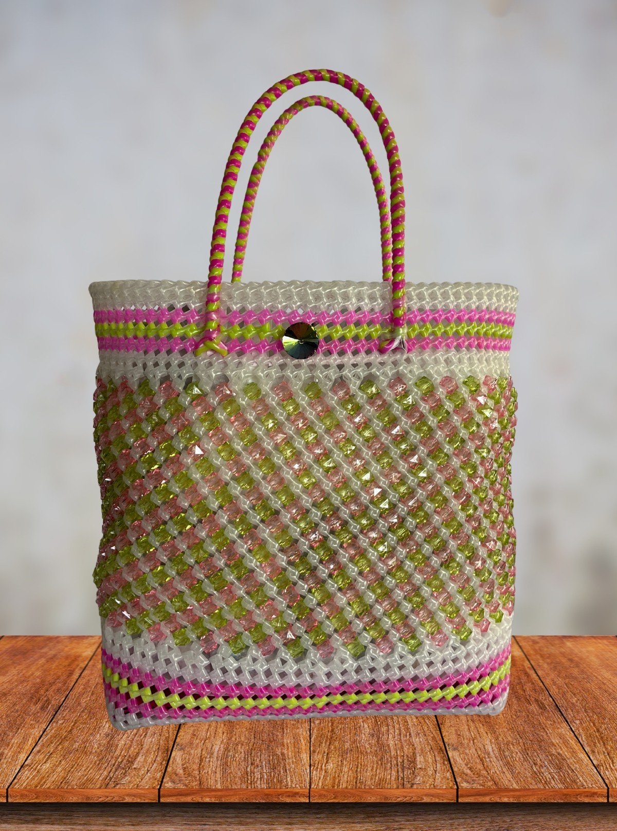 Candy Pearl Handmade Beaded Tote Bag – Elegant & Stylish Accessory - Boer and Fitch