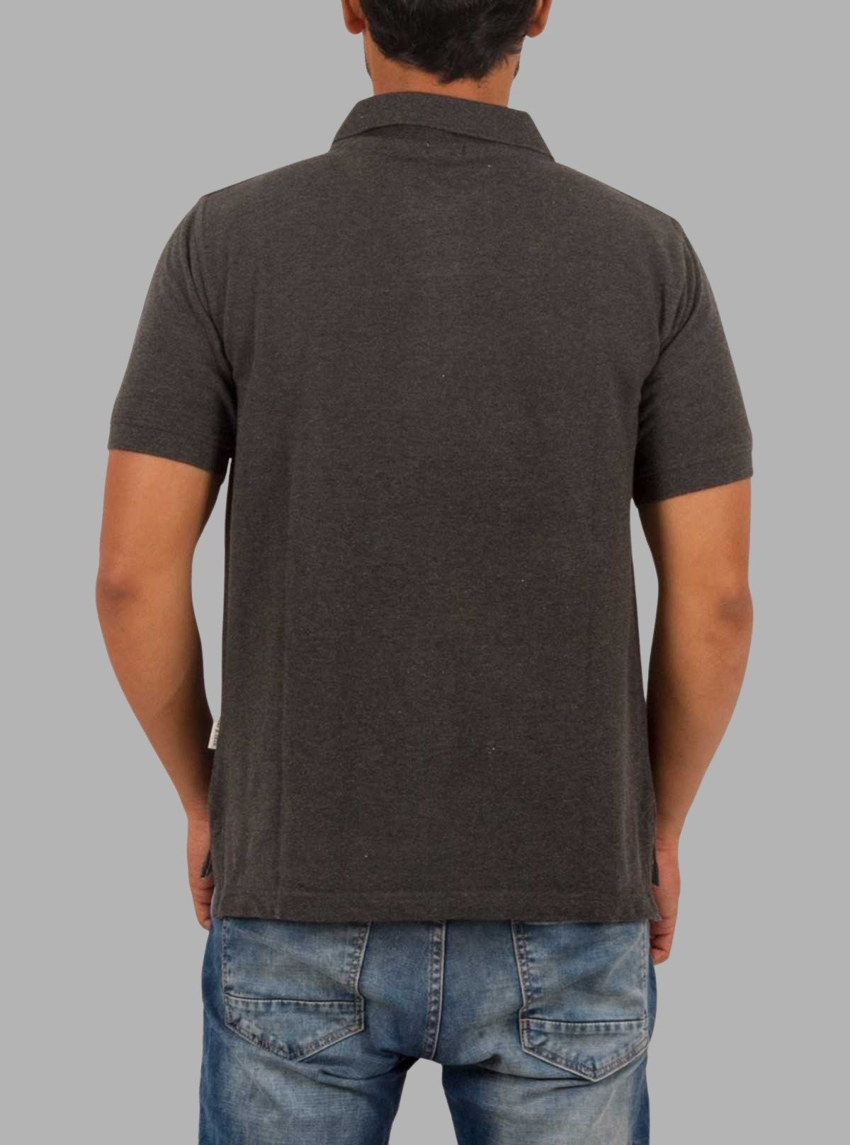 Charcoal Melange Polo T-Shirt for Men – Casual Cotton Polo by Boer and Fitch - Boer and Fitch