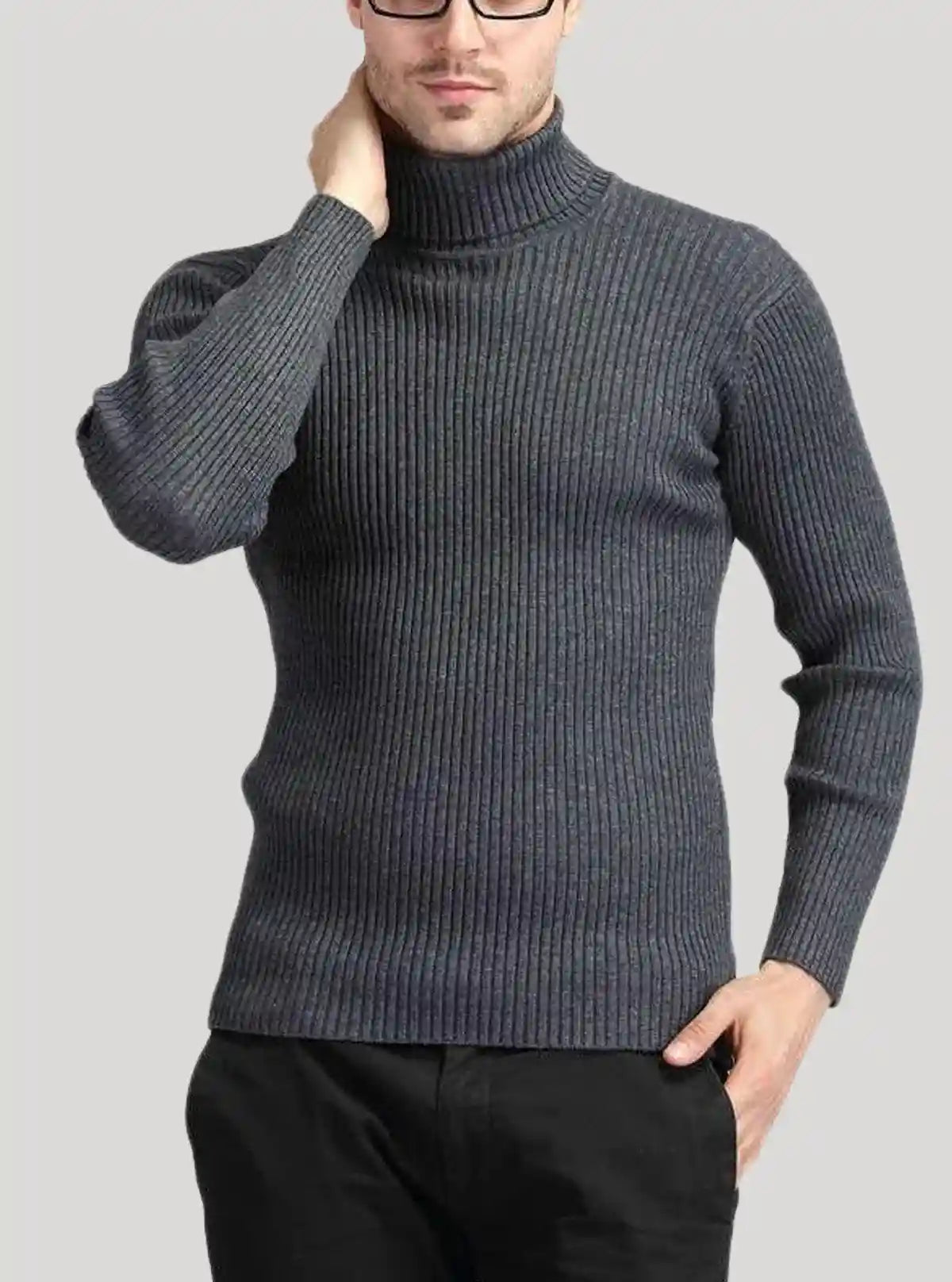 Men’s Charcoal Turtle Neck Sweatshirt – Warm & Stylish | Boer & Fitch | Buy Online at  Boer and Fitch