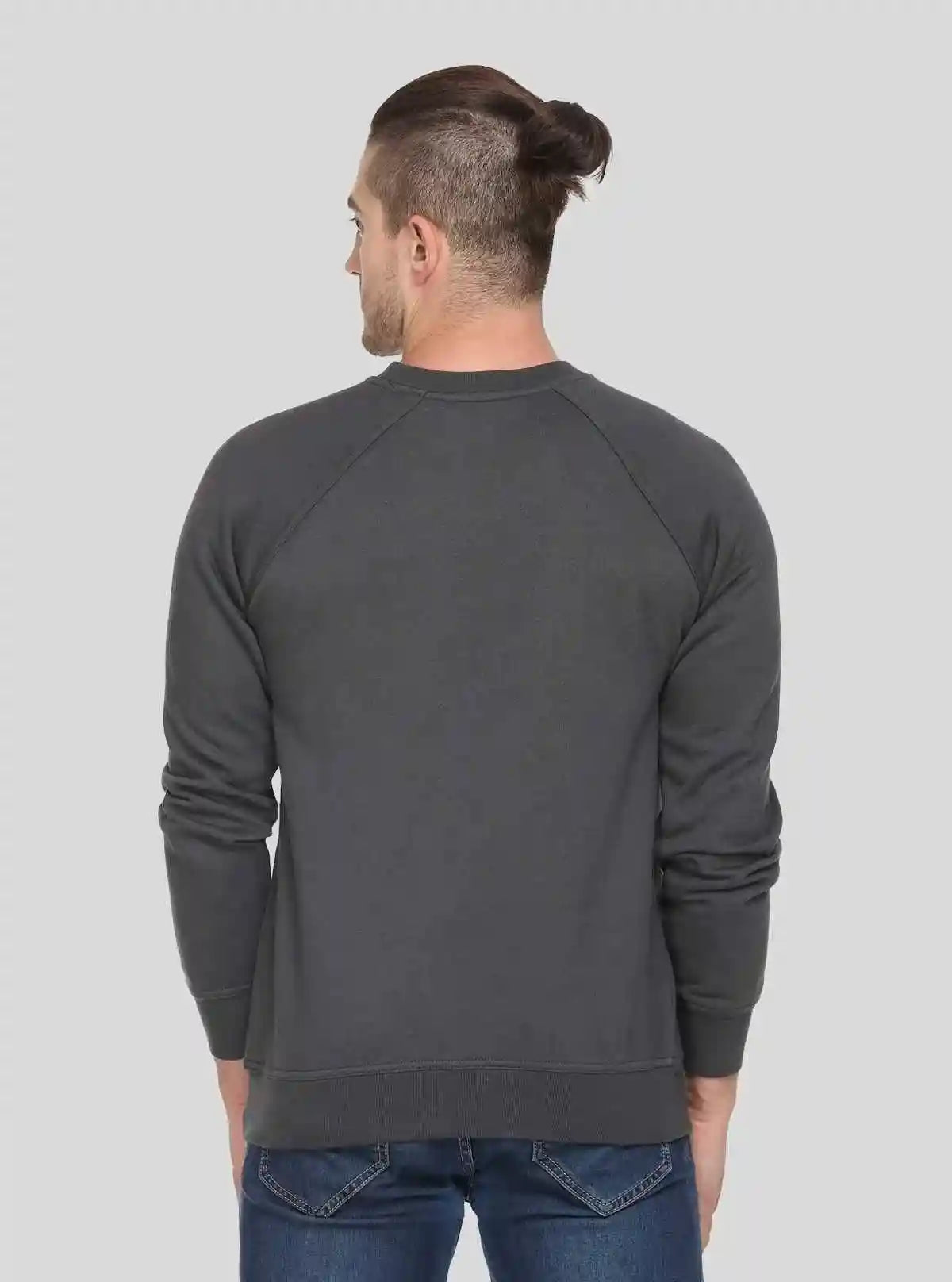 Men’s Dark Melange Printed Sweatshirt – Bold Print, Everyday Comfort | Buy Online at  Boer and Fitch