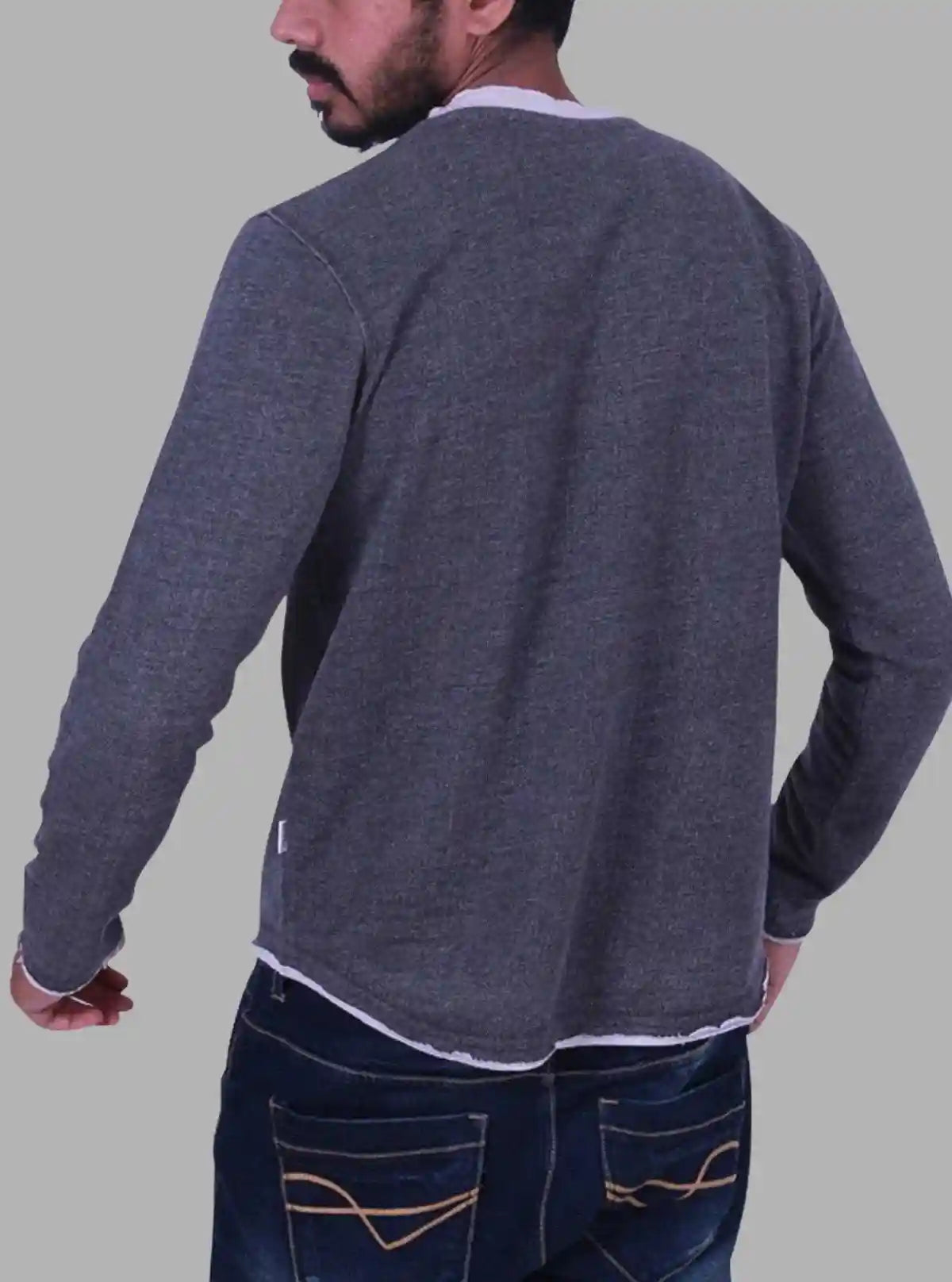 Charcoal Melange V-Neck Sweatshirt – Boer and Fitch | Buy Online at  Boer and Fitch