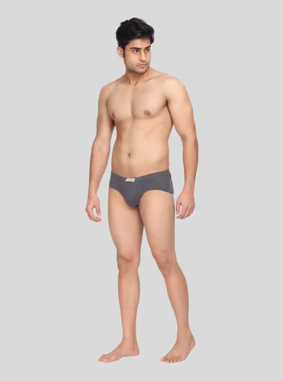 Men’s Charcoal Melange Classic Fit Brief – Everyday Comfort in Premium Cotton | Buy Online at  Boer and Fitch
