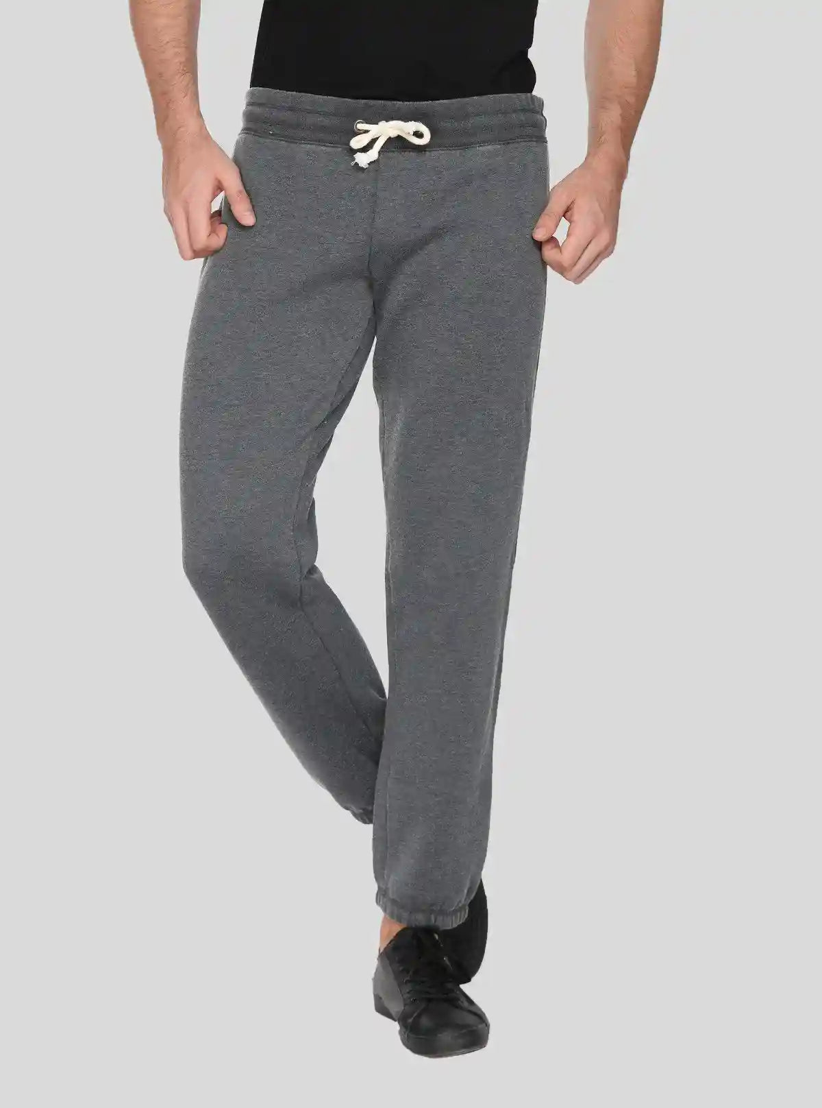 Men’s Charcoal Melange Cuffed Joggers – Sleek, Smart & Comfortable | Buy Online at  Boer and Fitch