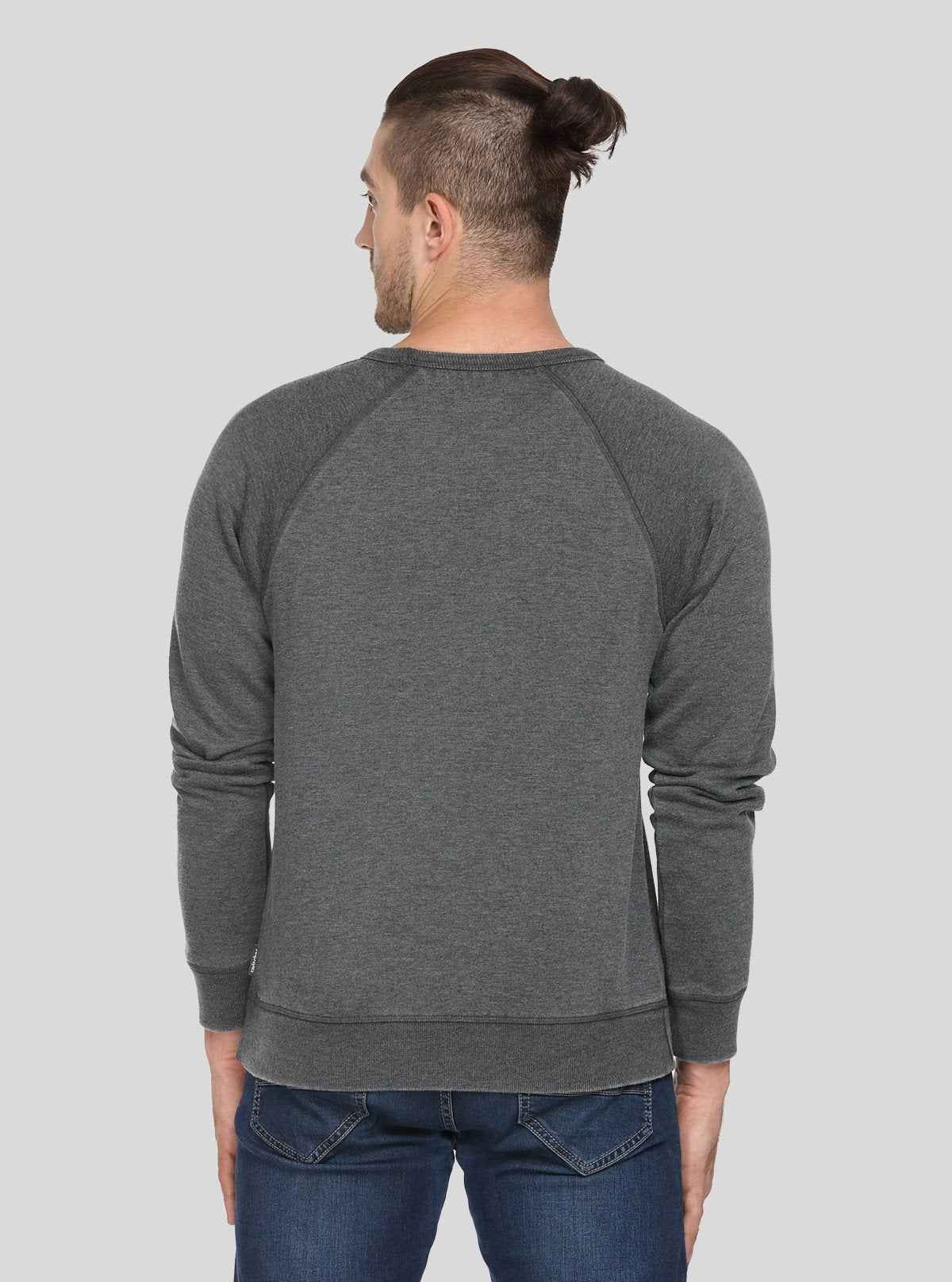 Men’s Charcoal V-Cut Fleece Sweatshirt – Sleek, Smart & Comfortable | Buy Online at  Boer and Fitch