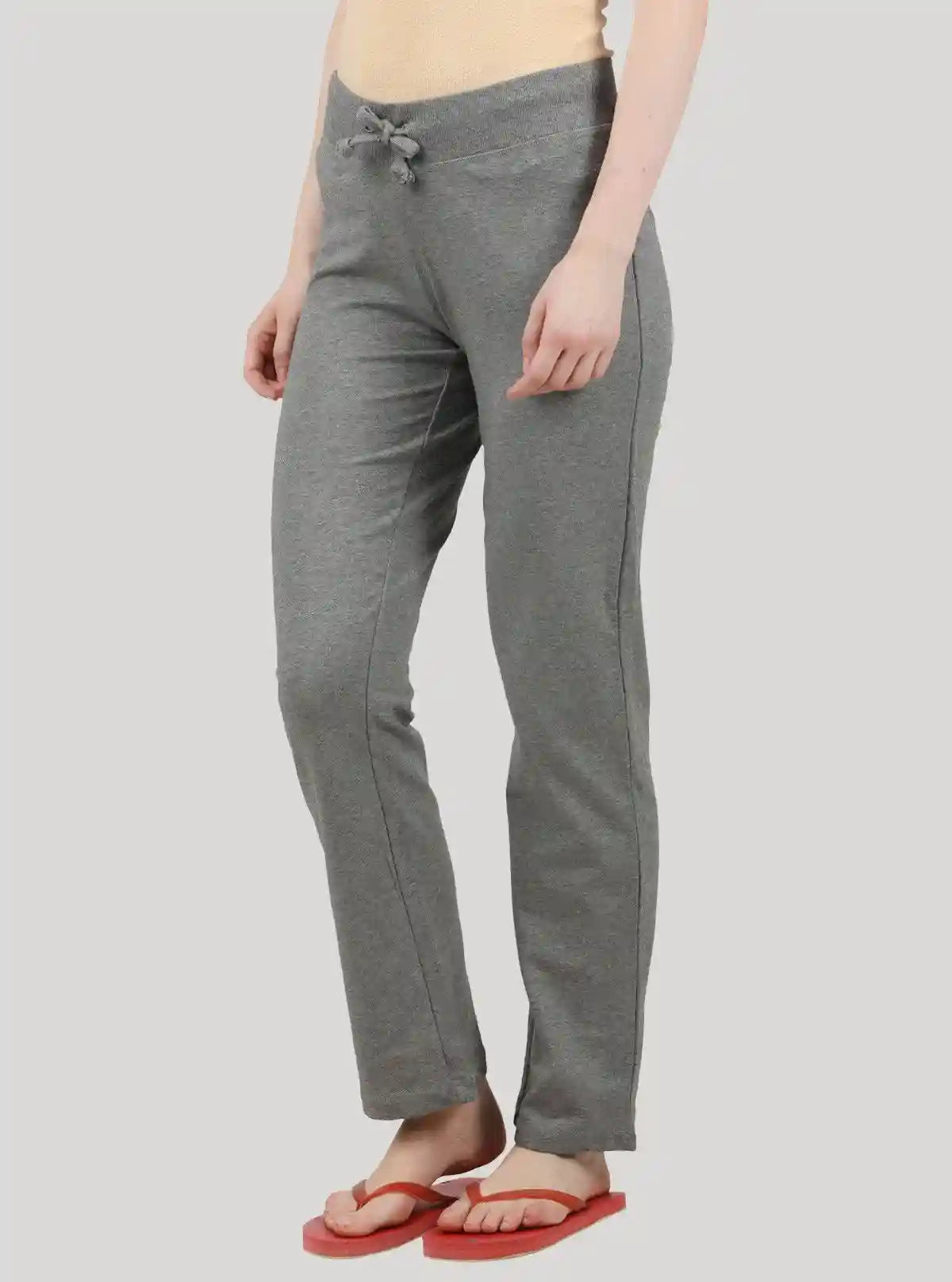 Women’s Charcoal Melange Stretch Jogging Pant in Cotton Fleece Fabric | Buy Online at  Boer and Fitch