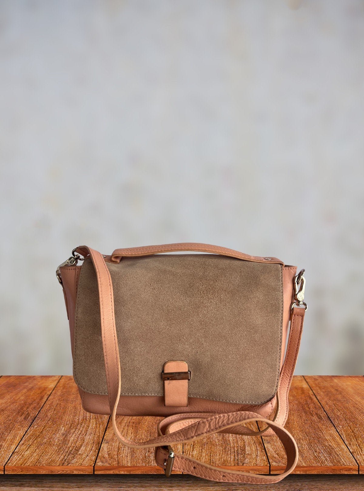 Classic Clutch Sling Bag in Sandal Beige – Elegant Everyday Essential by Boer & Fitch - Boer and Fitch