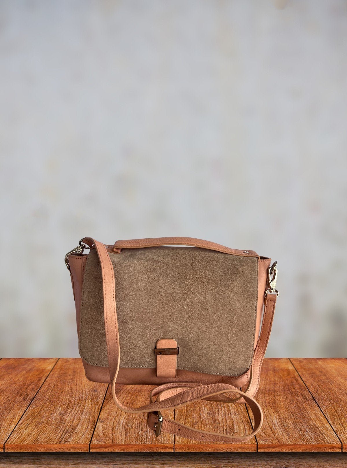 Classic Clutch Sling Bag in Sandal Beige – Elegant Everyday Essential by Boer & Fitch - Boer and Fitch