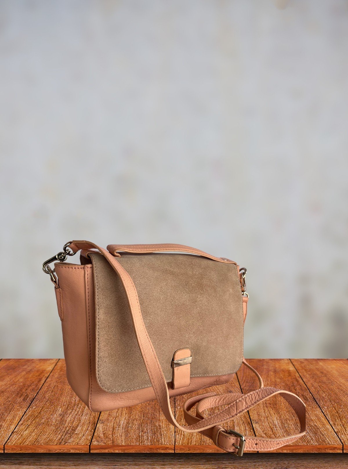 Classic Clutch Sling Bag in Sandal Beige – Elegant Everyday Essential by Boer & Fitch - Boer and Fitch