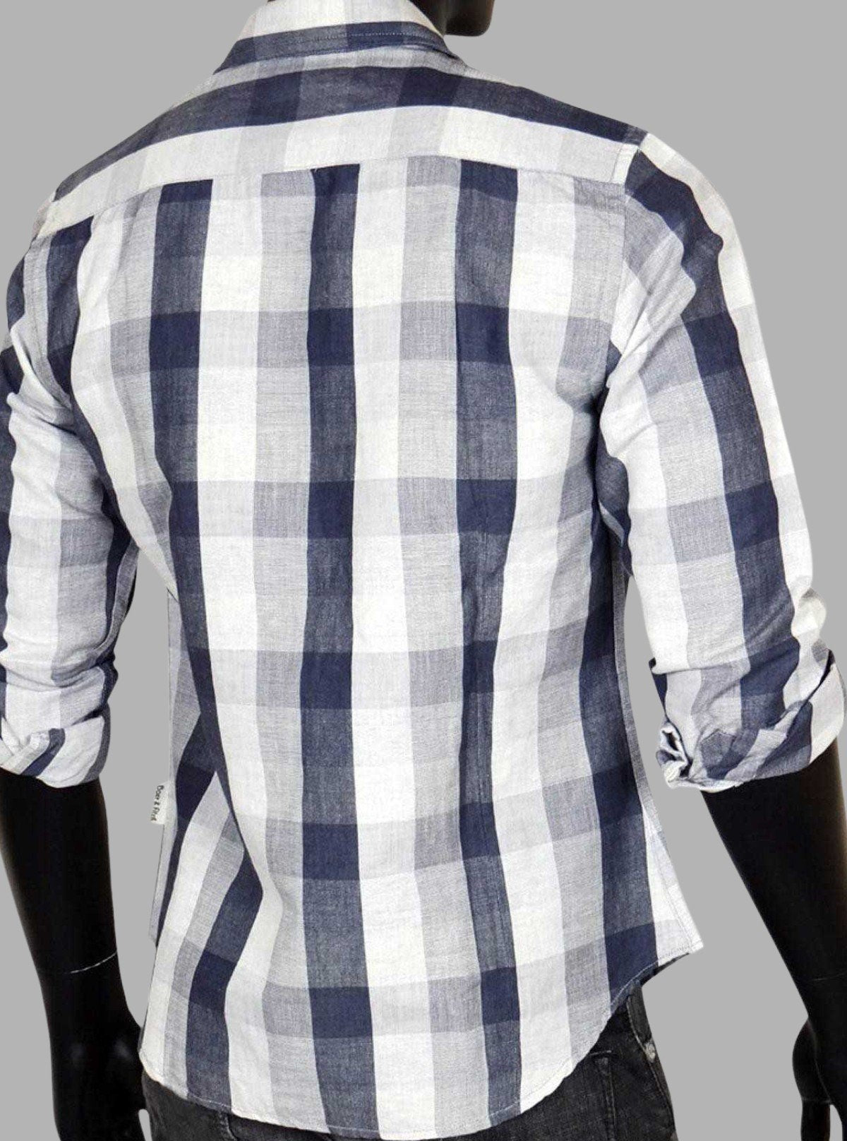 Classic Grey Striped Linen Full Sleeve Shirt for Men – Casual & Smart by Boer and Fitch - Boer and Fitch