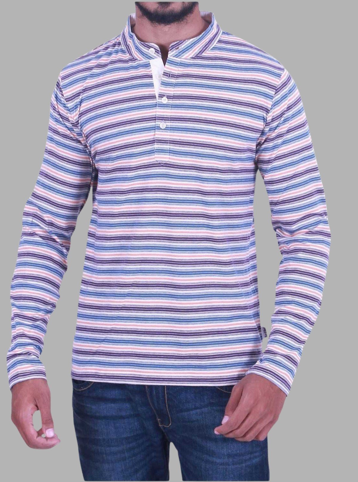 Classic Striped Henley T-Shirt for Men – Boer and Fitch - Boer and Fitch