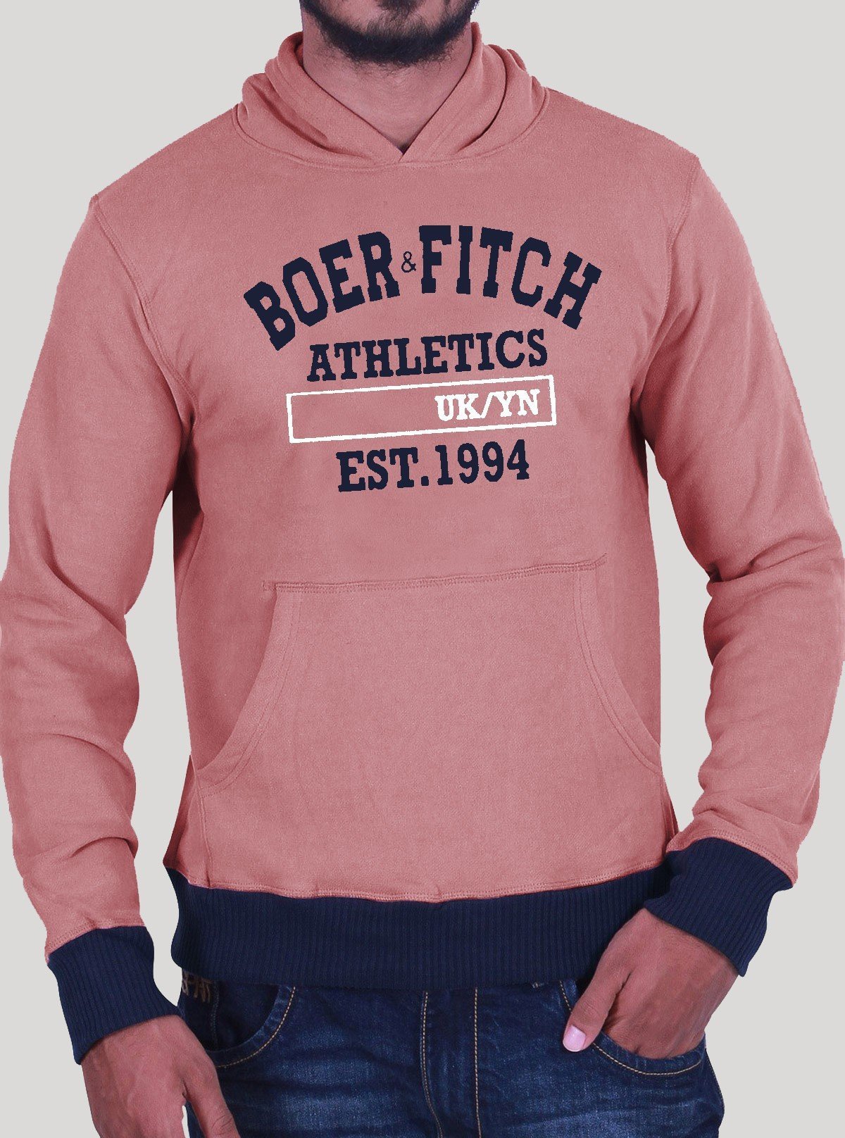 Coral Hooded Sweatshirt for Men – Casual Comfort by Boer and Fitch - Boer and Fitch