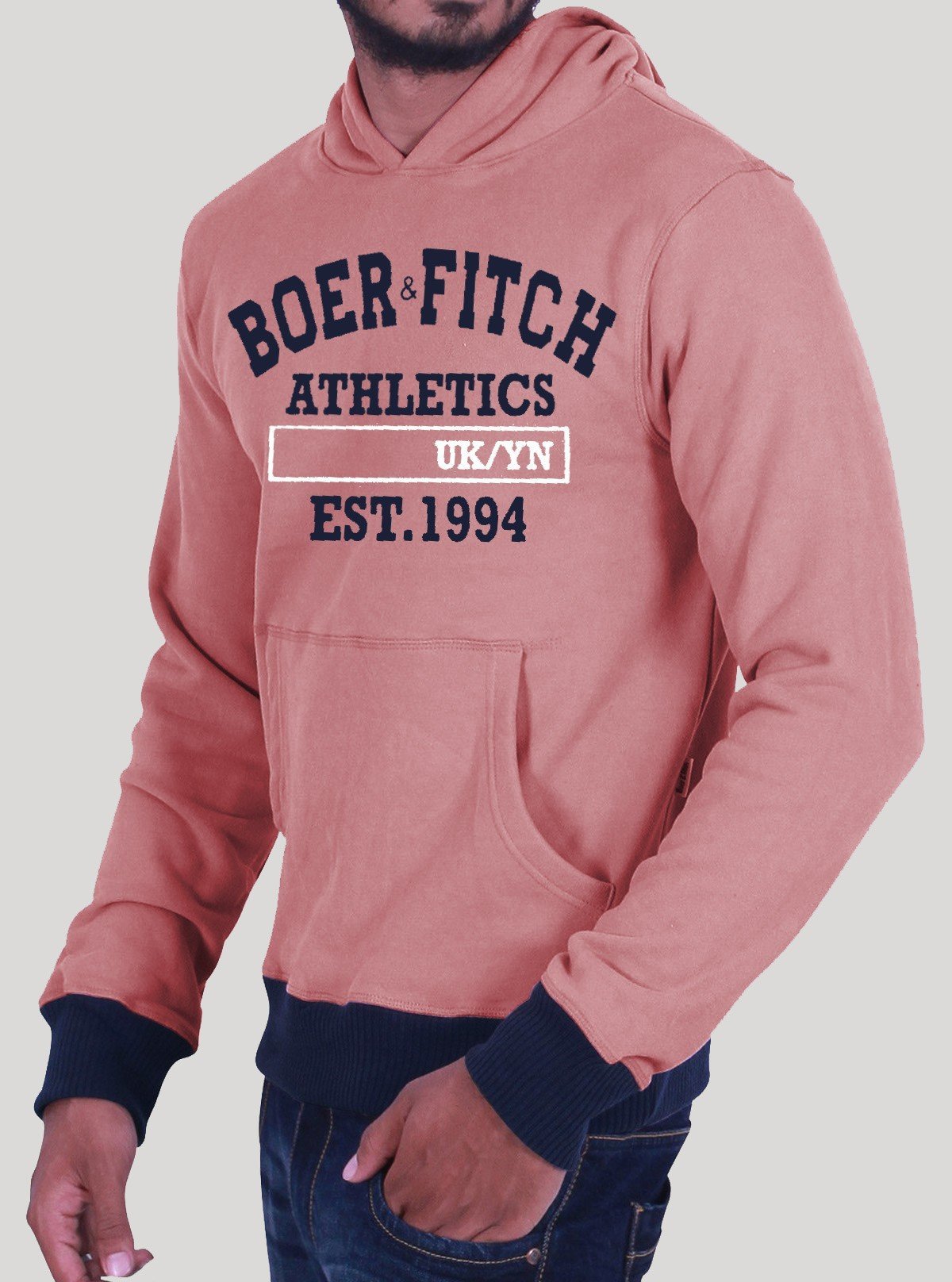 Coral Hooded Sweatshirt for Men – Casual Comfort by Boer and Fitch - Boer and Fitch