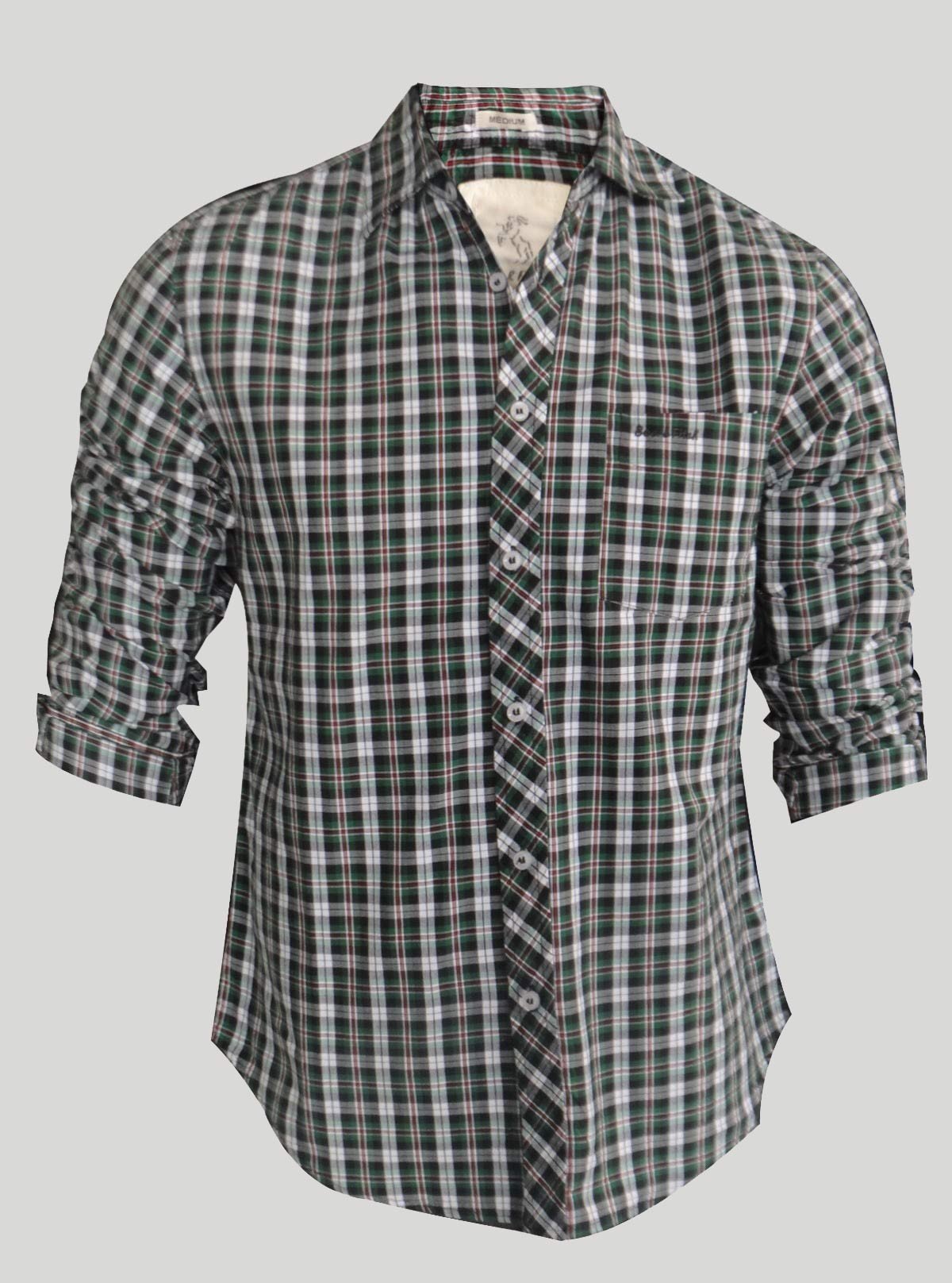 Dark Green Checked Shirt for Men – Casual & Smart Wear by Boer and Fitch - Boer and Fitch