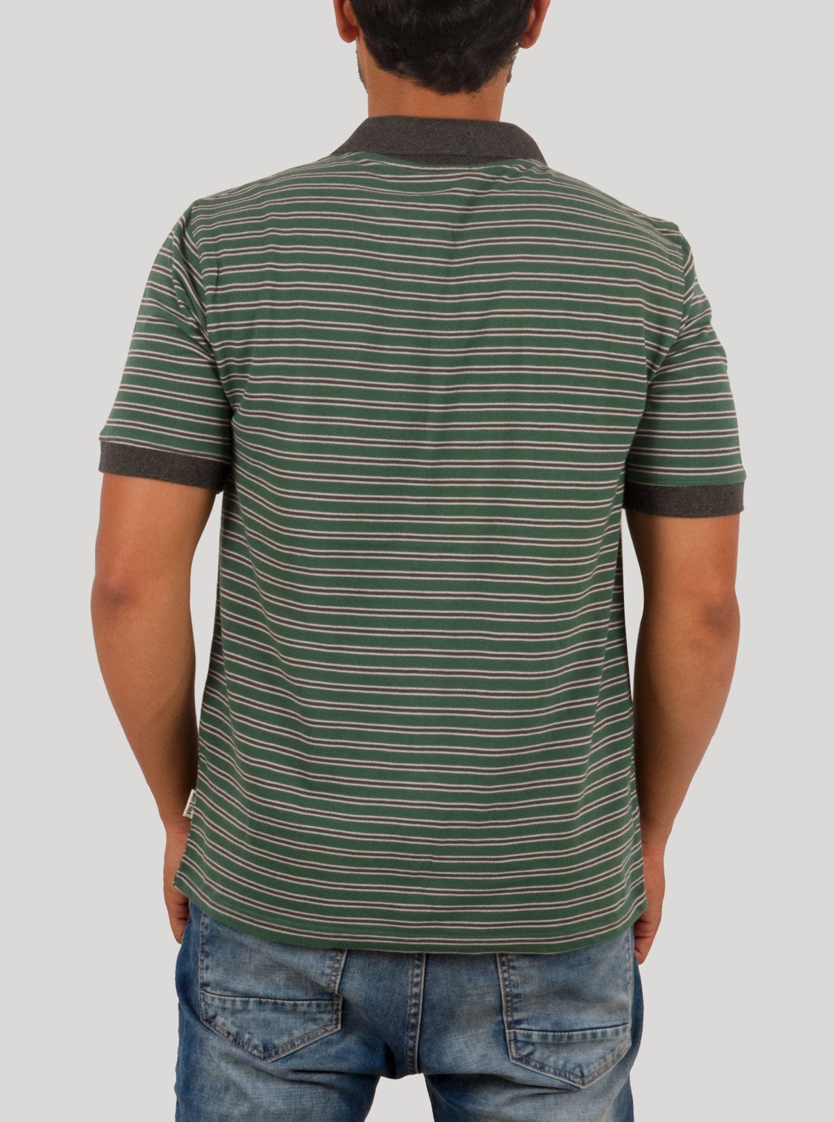 Dark Green Solid Stripe Polo T-Shirt for Men – Boer and Fitch - Boer and Fitch