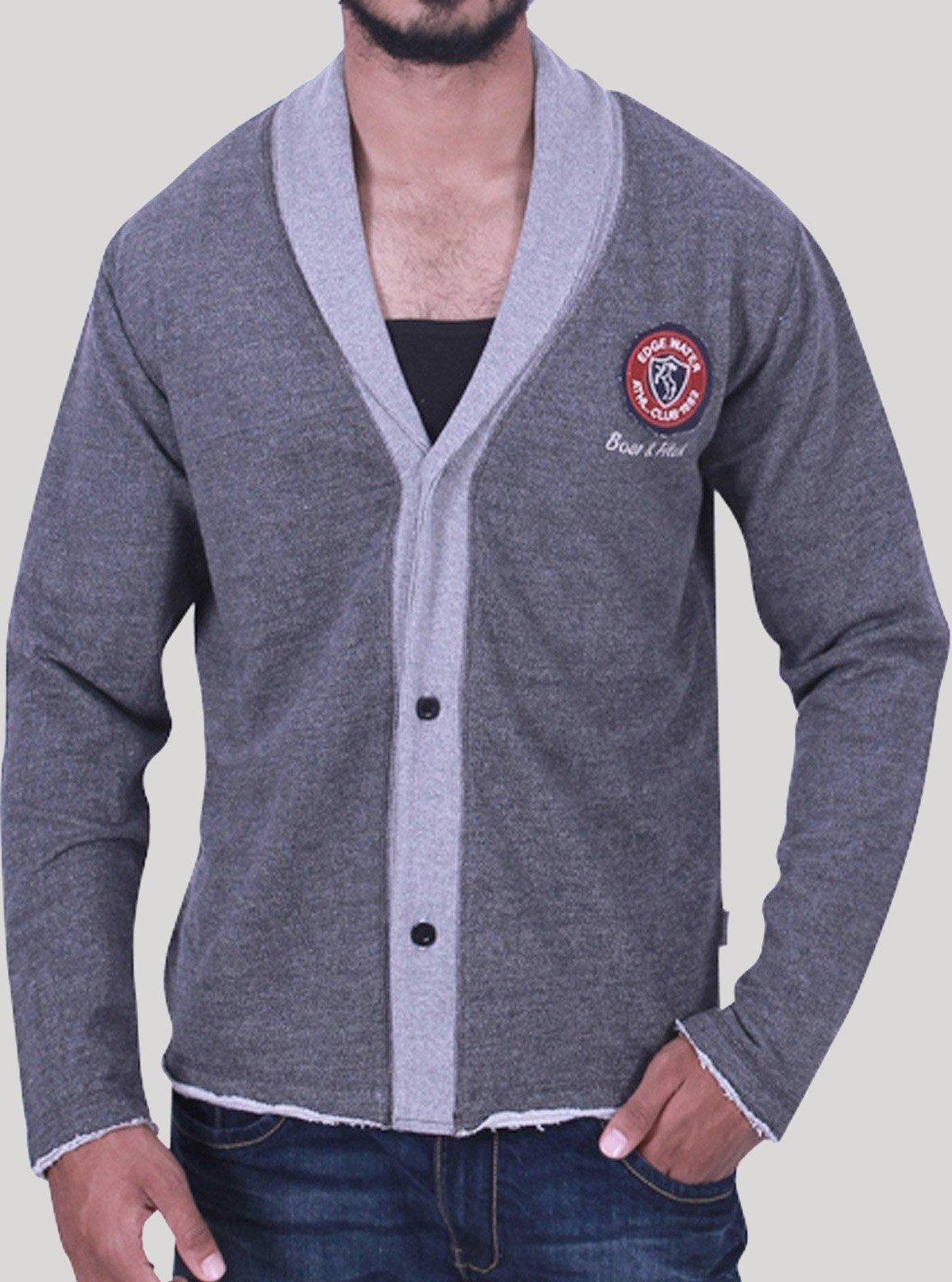 Dark Melange Shawl Collar Cardigan for Men – Boer and Fitch - Boer and Fitch