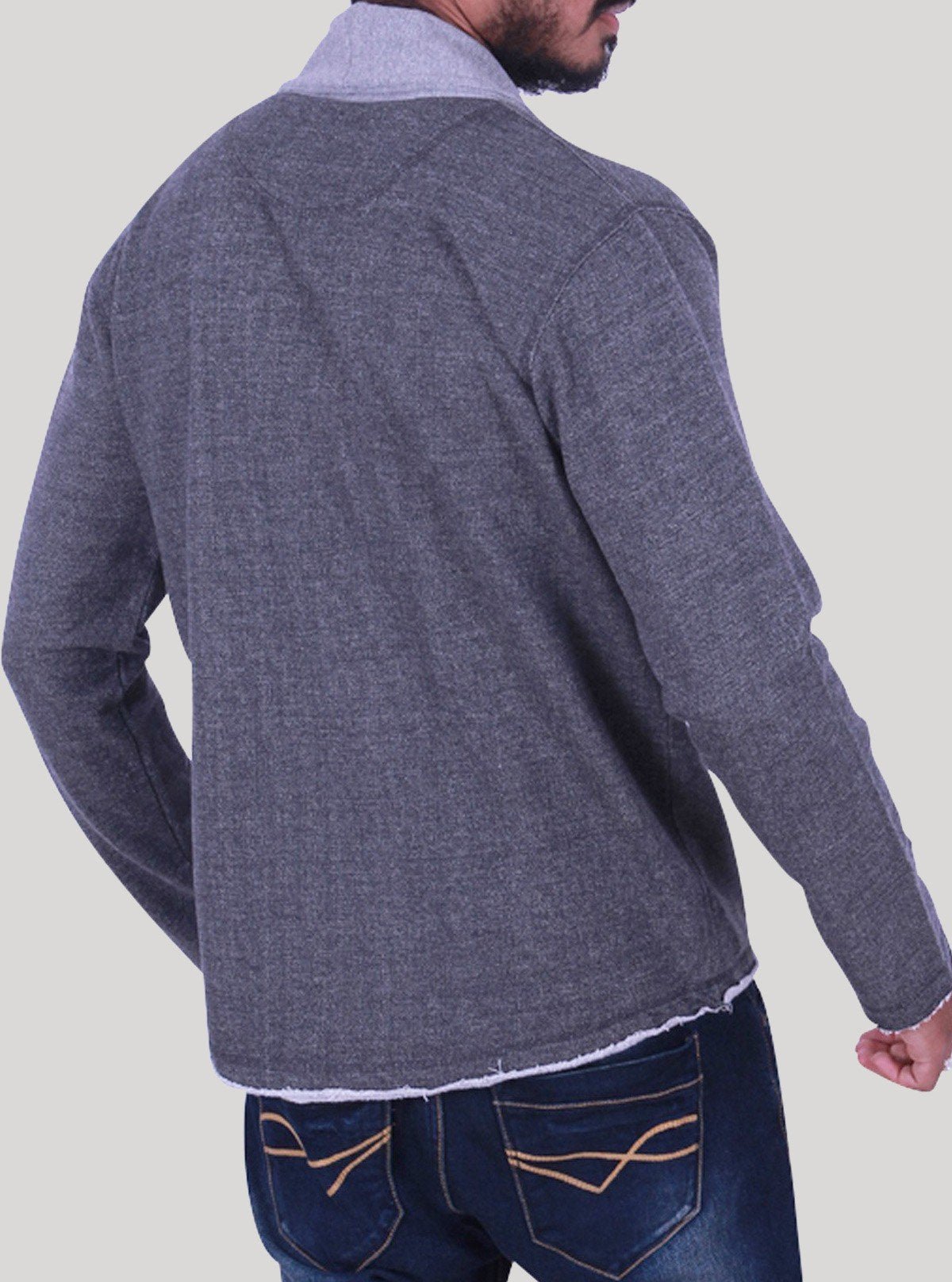 Dark Melange Shawl Collar Cardigan for Men – Boer and Fitch - Boer and Fitch