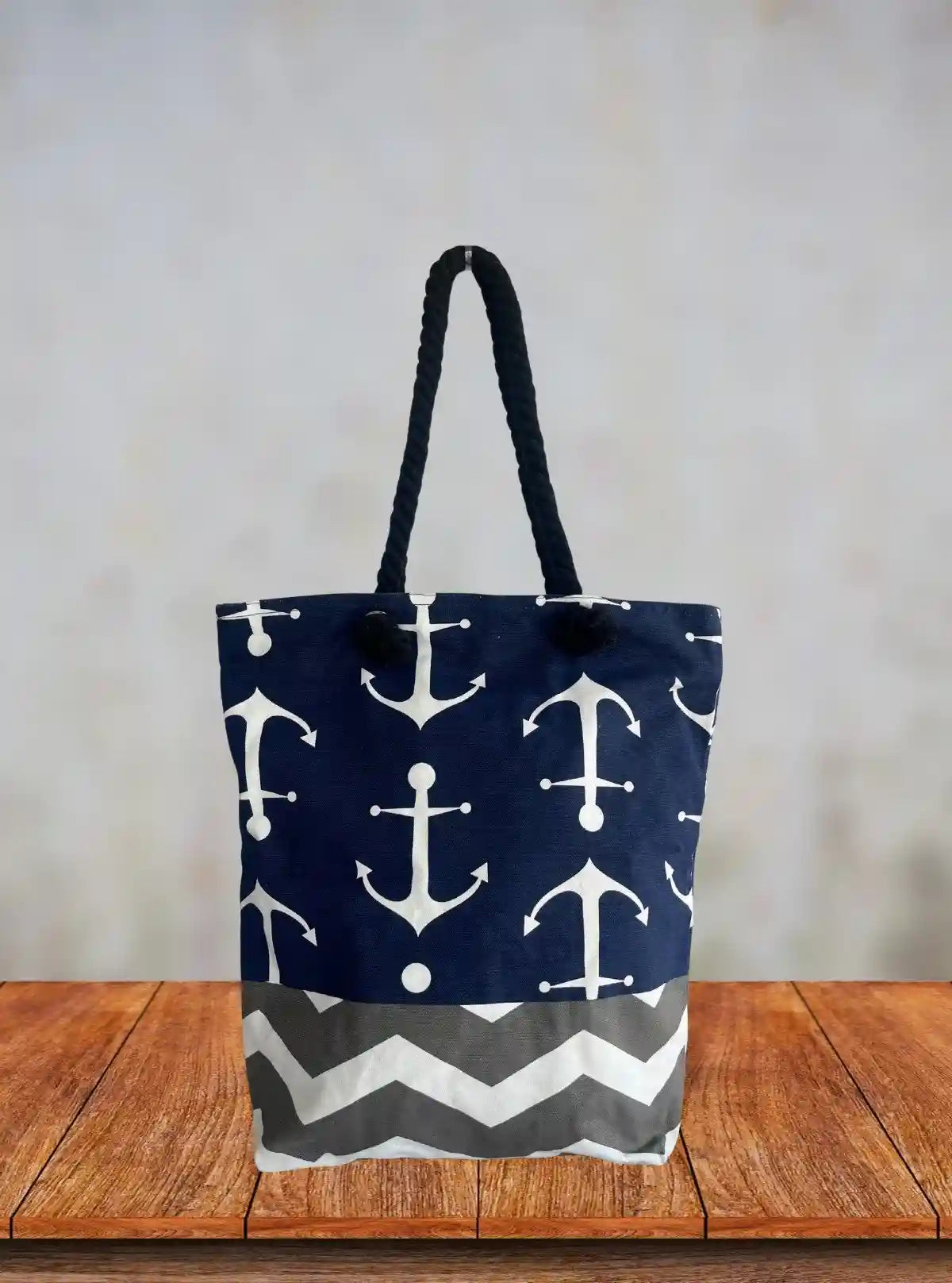 Blue Anchor Canvas Bag – Nautical-Inspired Everyday Tote | Buy Online at  Boer and Fitch