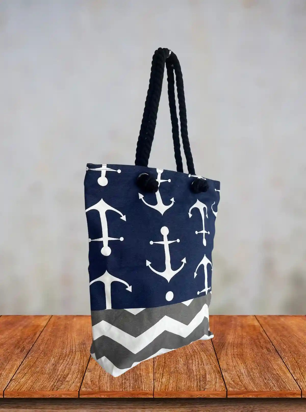 Blue Anchor Canvas Bag – Nautical-Inspired Everyday Tote | Buy Online at  Boer and Fitch