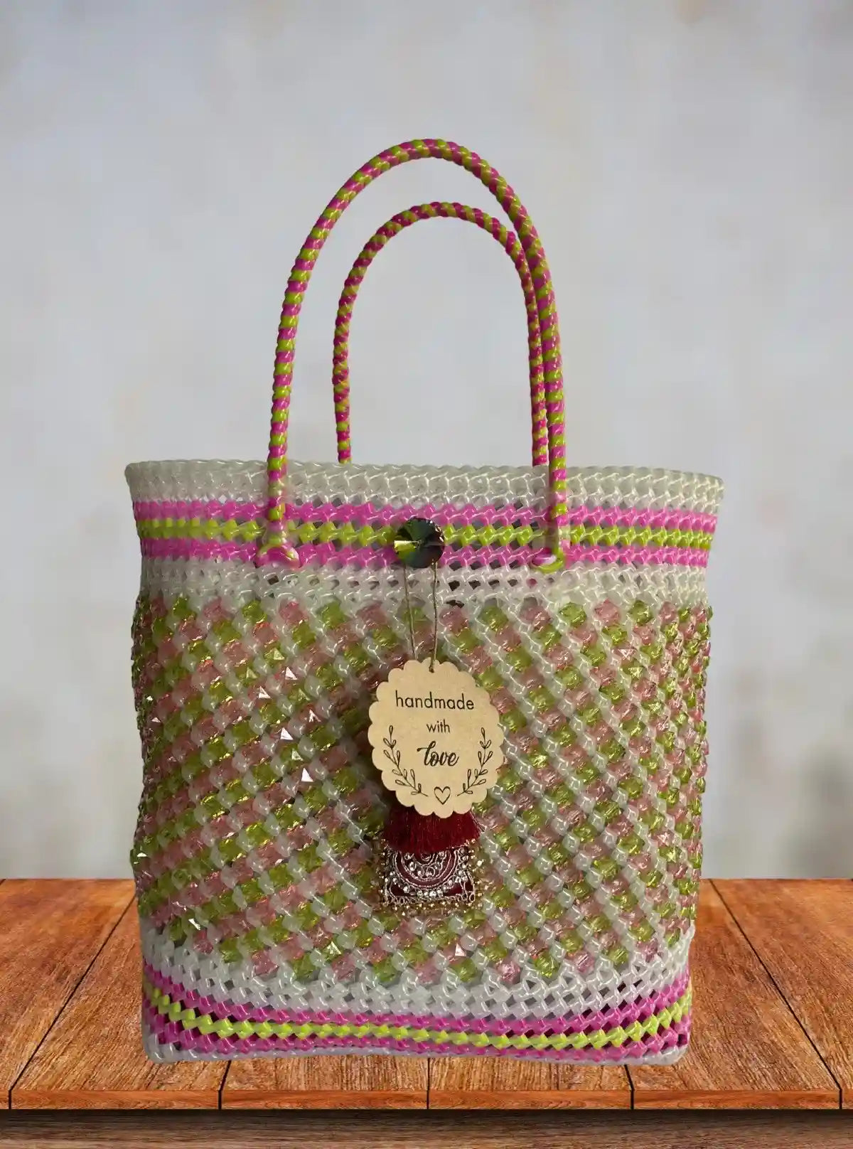 Candy Pearl Handmade Beaded Tote Bag – Elegant & Stylish Accessory from Boer and Fitch | Buy Online at gep32c-qs.myshopify.com