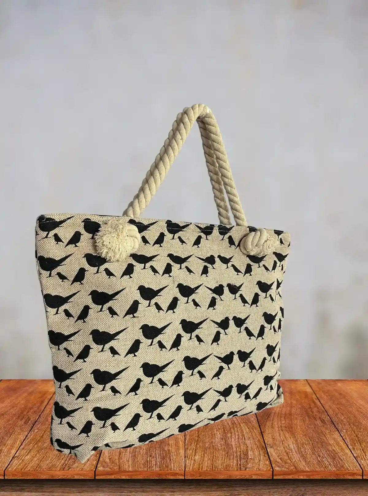 Canvas Bird Printed Bag – Eco-Friendly Tote with Nature-Inspired Charm | Buy Online at  Boer and Fitch