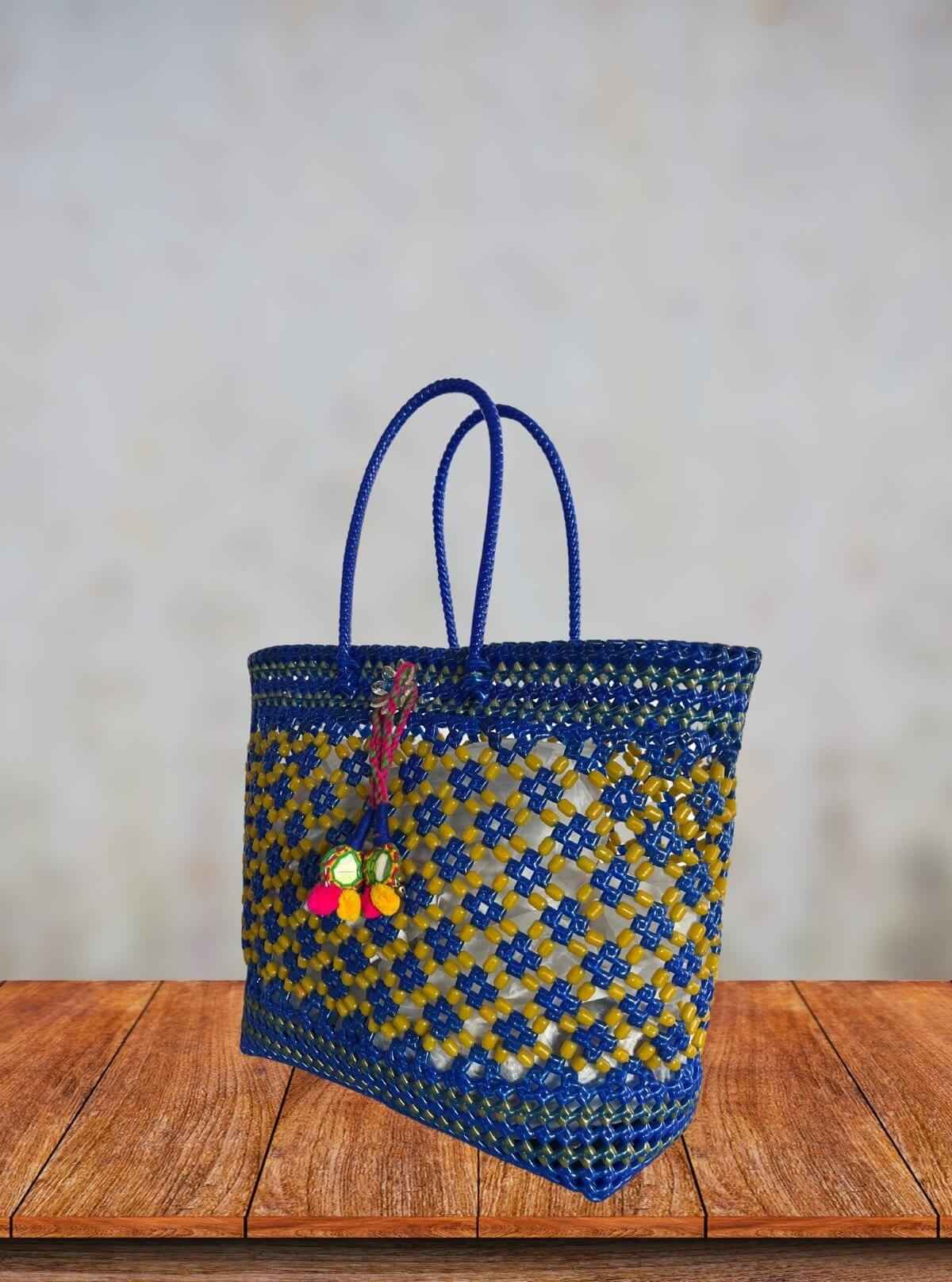 Checkerboard Handmade Beaded Tote Bag – Eco-Friendly Fashion Accessory from Boer and Fitch | Buy Online at gep32c-qs.myshopify.com