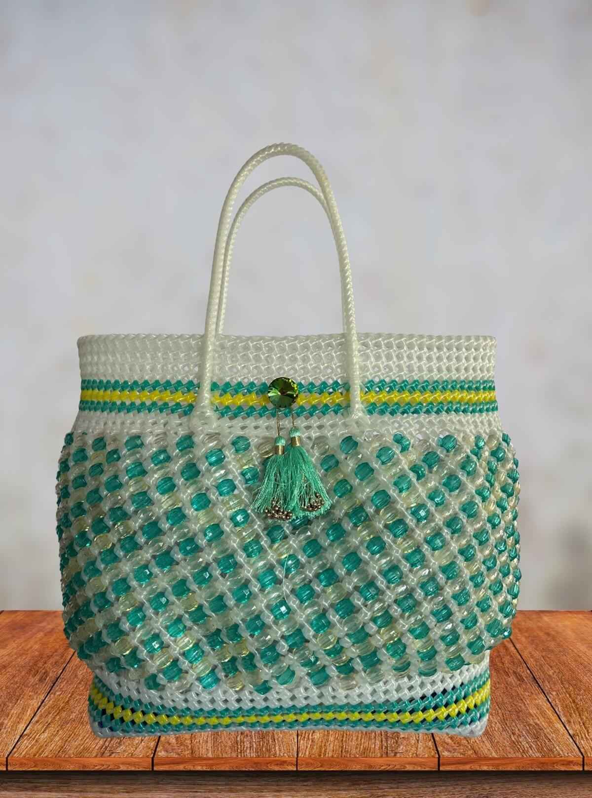 Coastal Chic Handmade Beaded Tote Bag – Stylish Sustainable Accessory from Boer and Fitch | Buy Online at gep32c-qs.myshopify.com