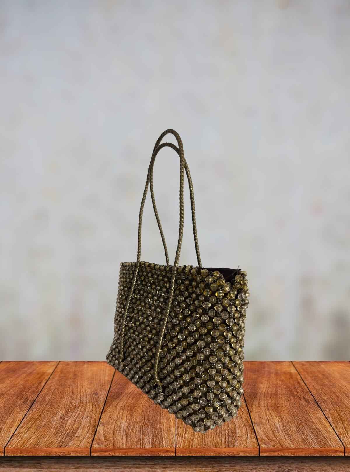 Handmade Women’s Yellow Wire Bag with Glass Beads – Stylish Handcrafted Designer Tote from Boer and Fitch | Buy Online at gep32c-qs.myshopify.com