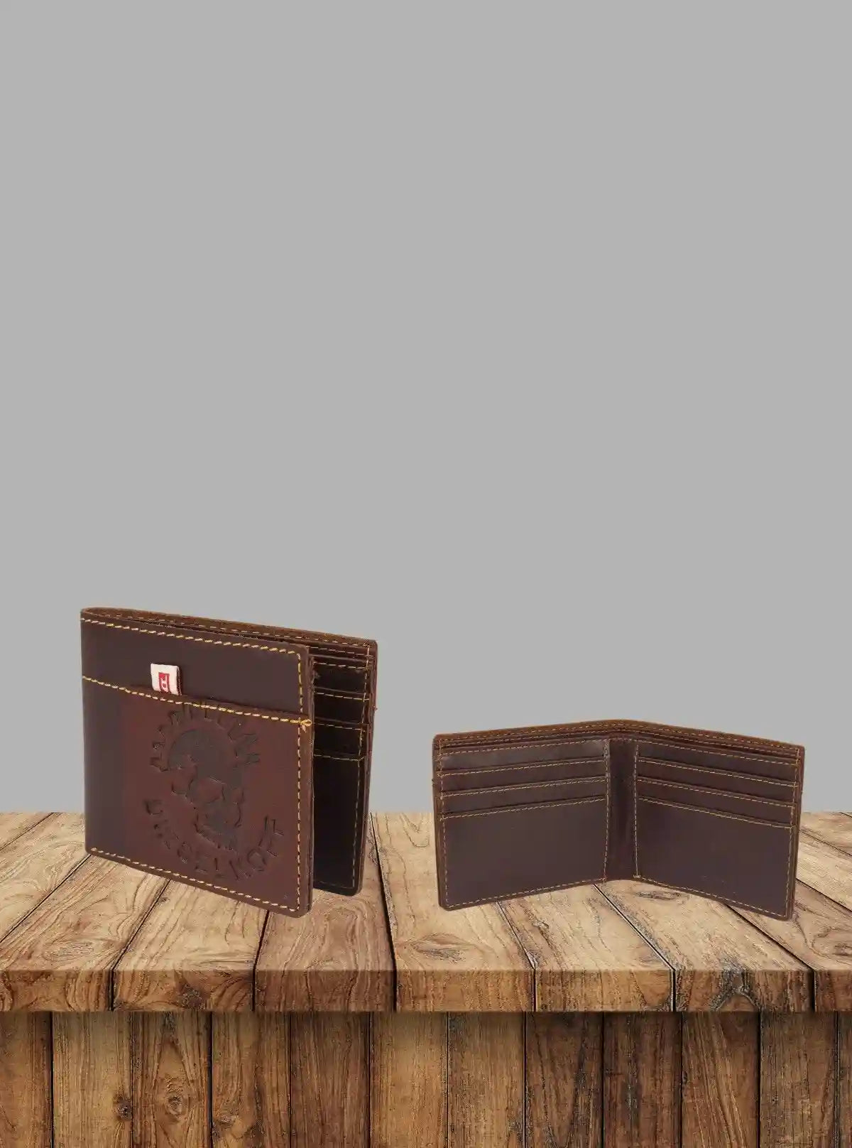 Men’s Brown Designer Stitch Leather Wallet by Boer and Fitch – Stylish & Premium | Buy Online at  Boer and Fitch