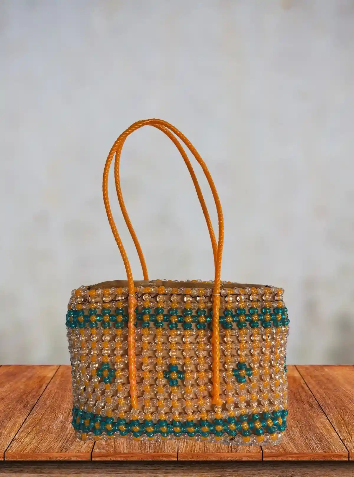 Orange Handmade Beaded Tote Bag with Zip – Stylish Everyday Fashion from Boer and Fitch | Buy Online at gep32c-qs.myshopify.com