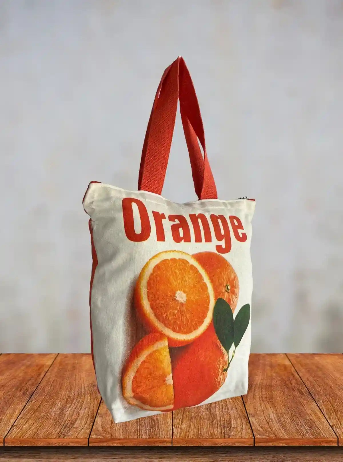 Orange Printed Canvas Tote Bag – Vibrant Everyday Carry by Boer and Fitch | Buy Online at  Boer and Fitch