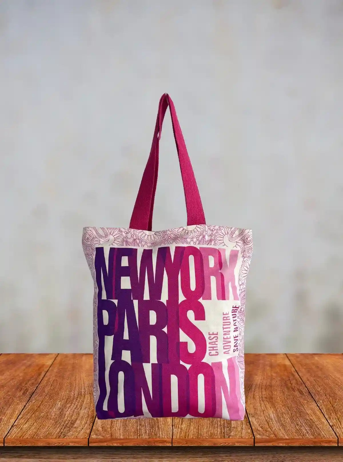 Shades of Pink Canvas Bag – Stylish & Spacious Everyday Tote | Buy Online at  Boer and Fitch